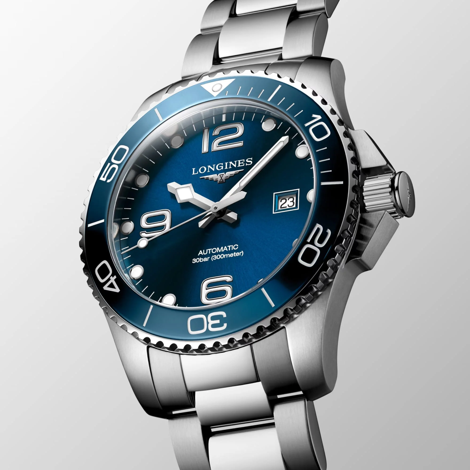 Longines HydroConquest Men's 43mm Stainless Steel Automatic Watch L3.782.4.96.6 - Image 6