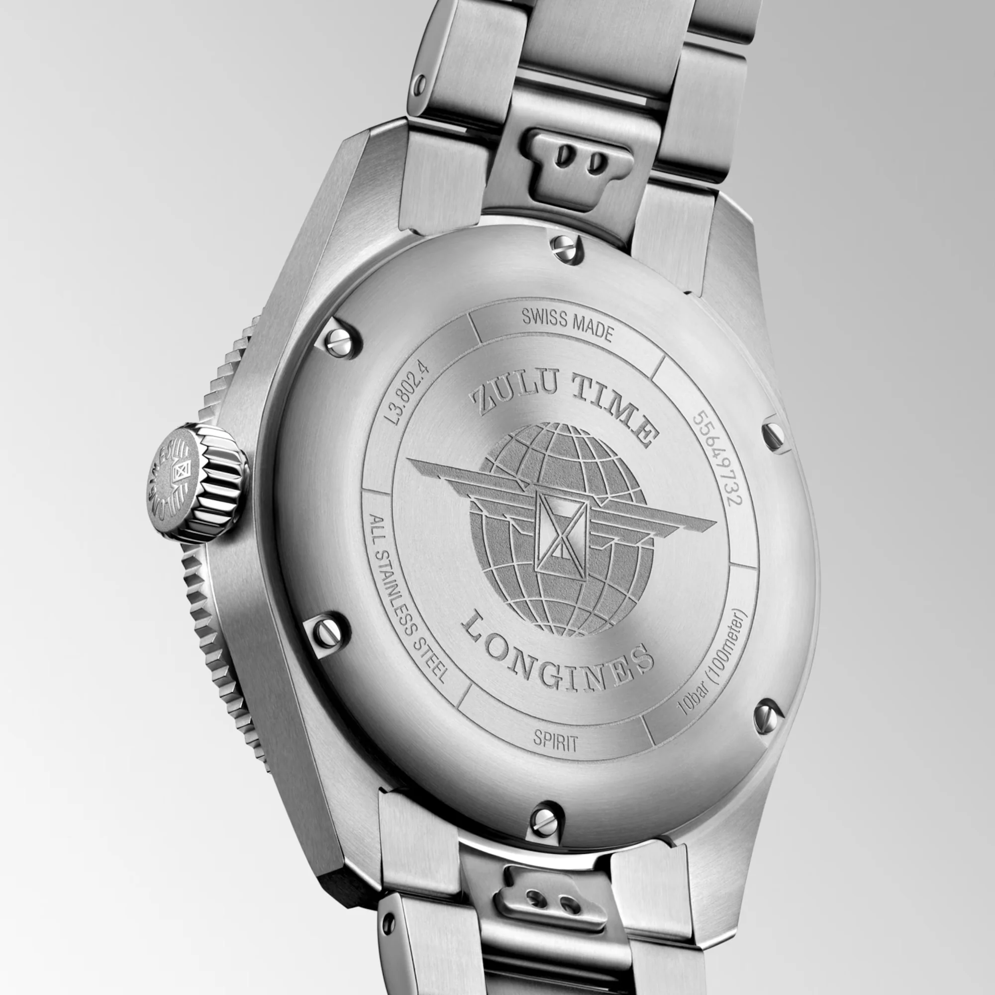 Longines Spirit Men's 39mm Automatic GMT Watch L3.802.4.63.6 - Image 3