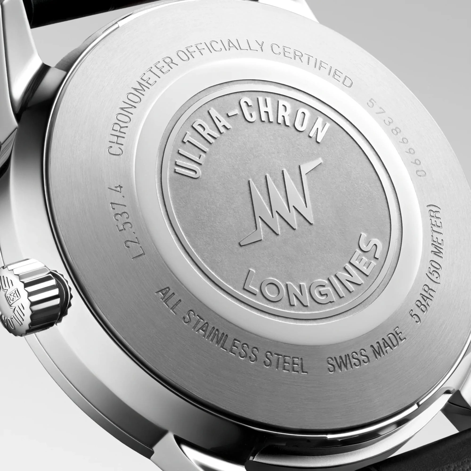 Longines Ultra-Chron Chronometer Men's 37mm Watch L2.537.4.72.2 - Image 3