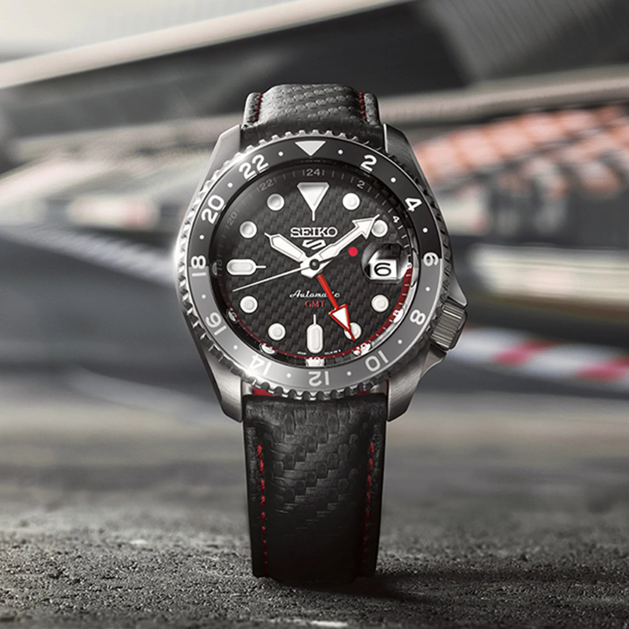 Seiko 5 Sports Supercars Automatic GMT Men's 42.50mm Limited Edition Watch SSK057K - Image 10