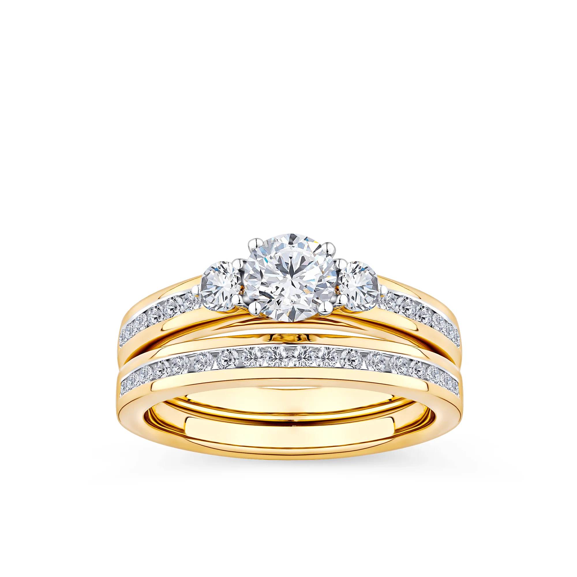 1.00ct TW Diamond Ring in 9ct White and Yellow Gold