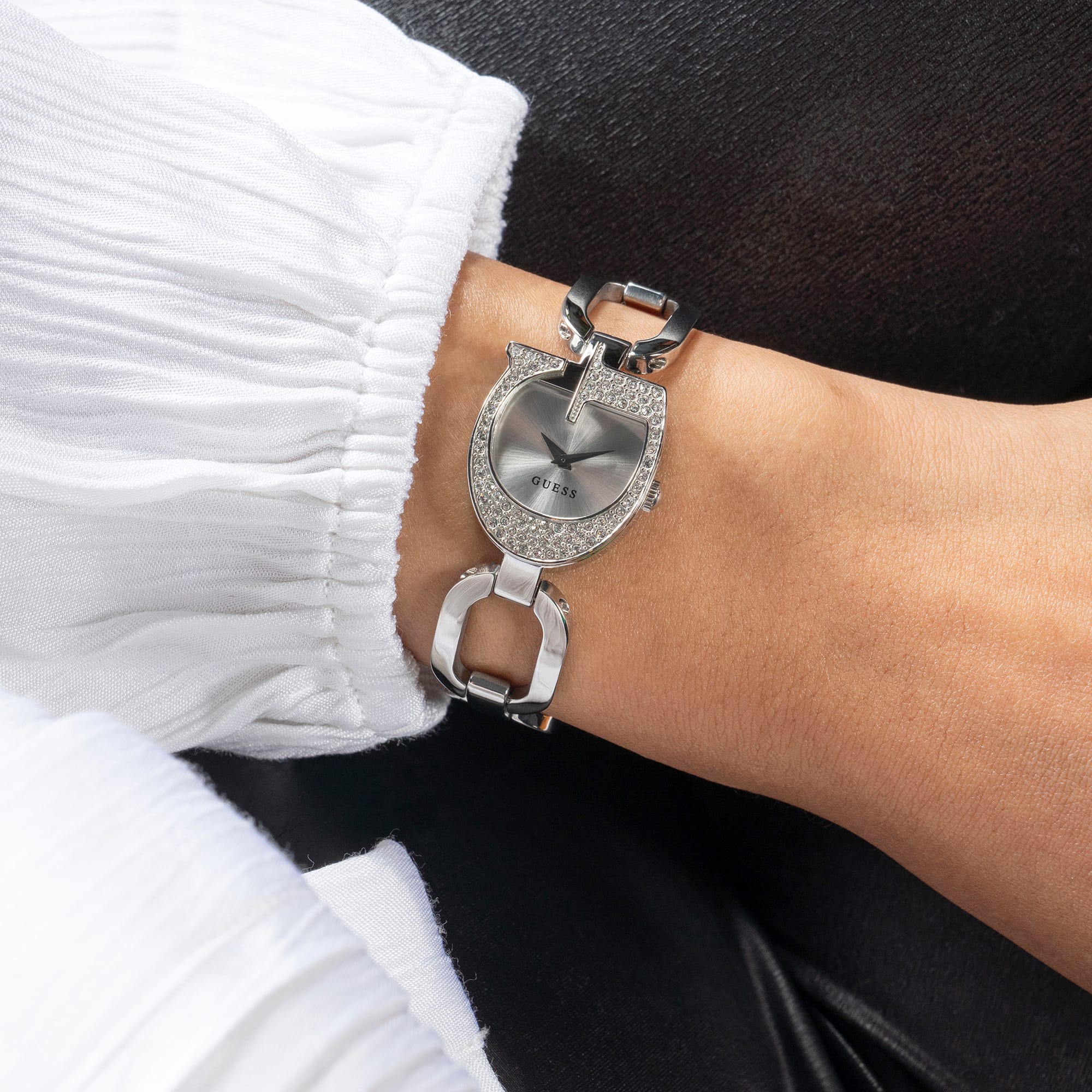 Guess Women's 22mm Silver Gia Logo Quartz Watch GW0683L1 - Image 2