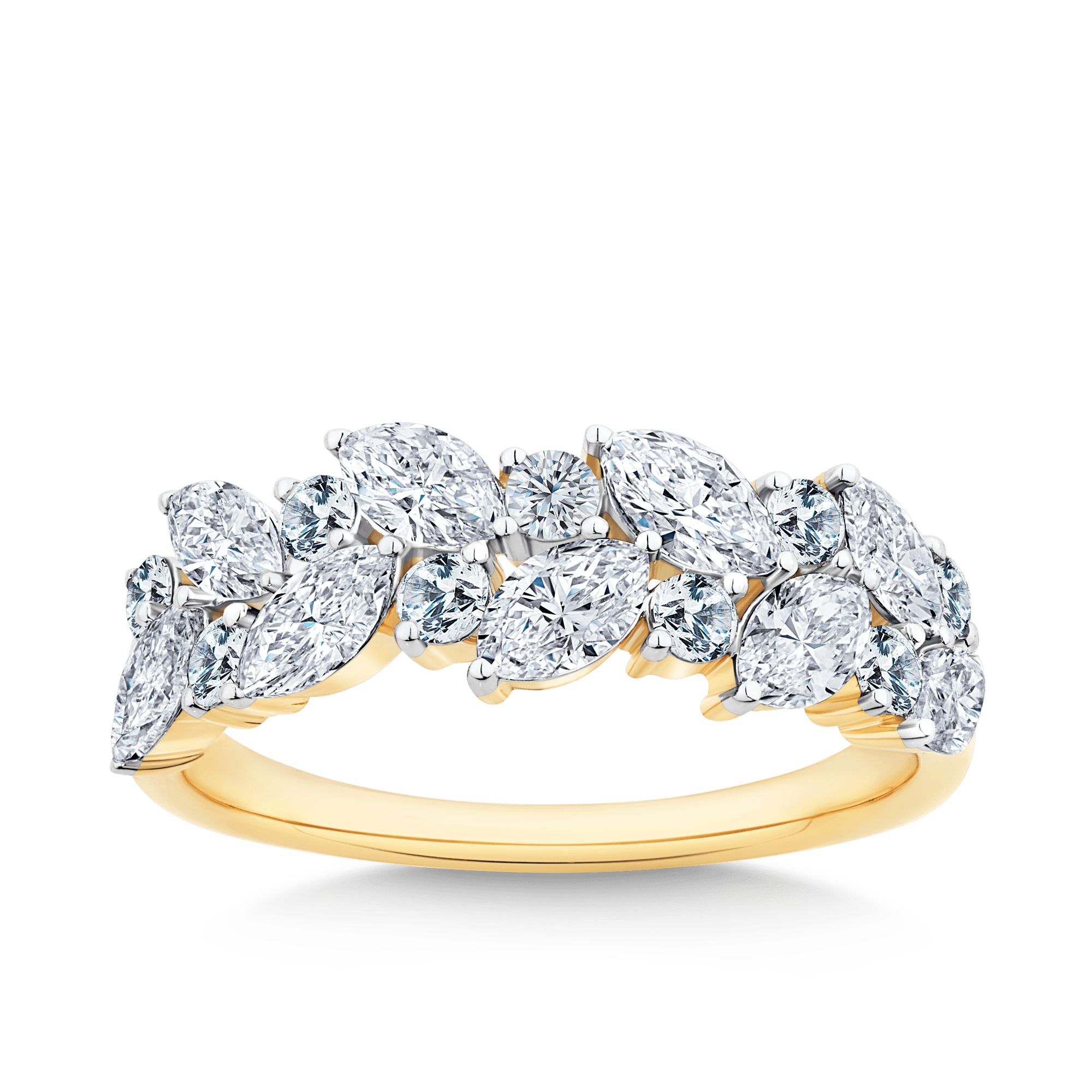 1.32ct TW Diamond Cluster Dress Ring in 9ct Yellow Gold - Image 4