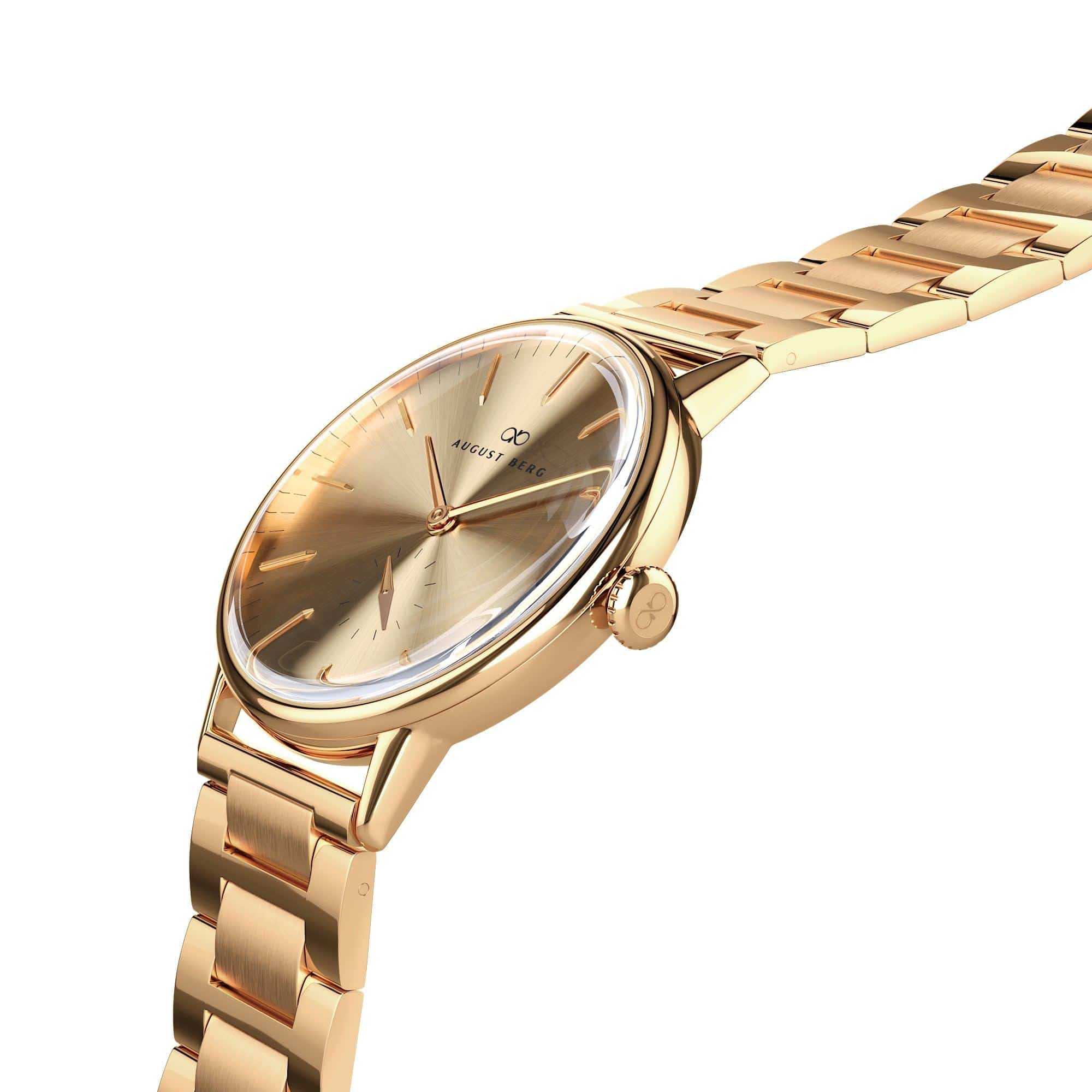 August Berg Unisex Serenity Gold PVD Quartz 40mm Watch 10140D22SGD - Image 3