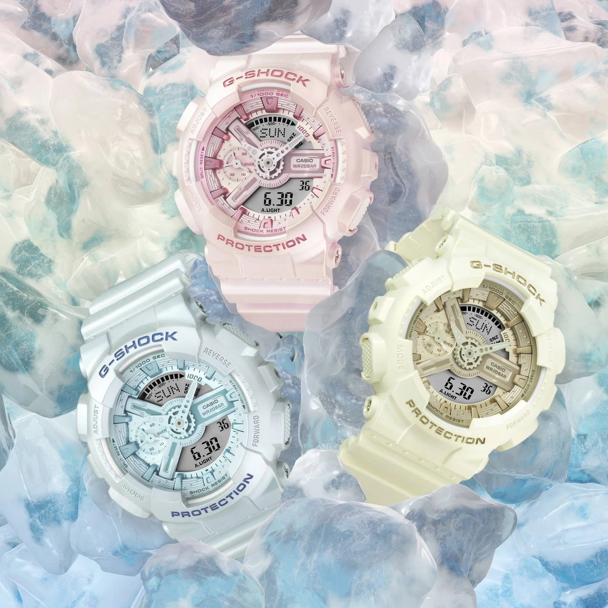 Casio G-SHOCK Resin Analogue Digital Watch GMAS110ST-2 - Image 4