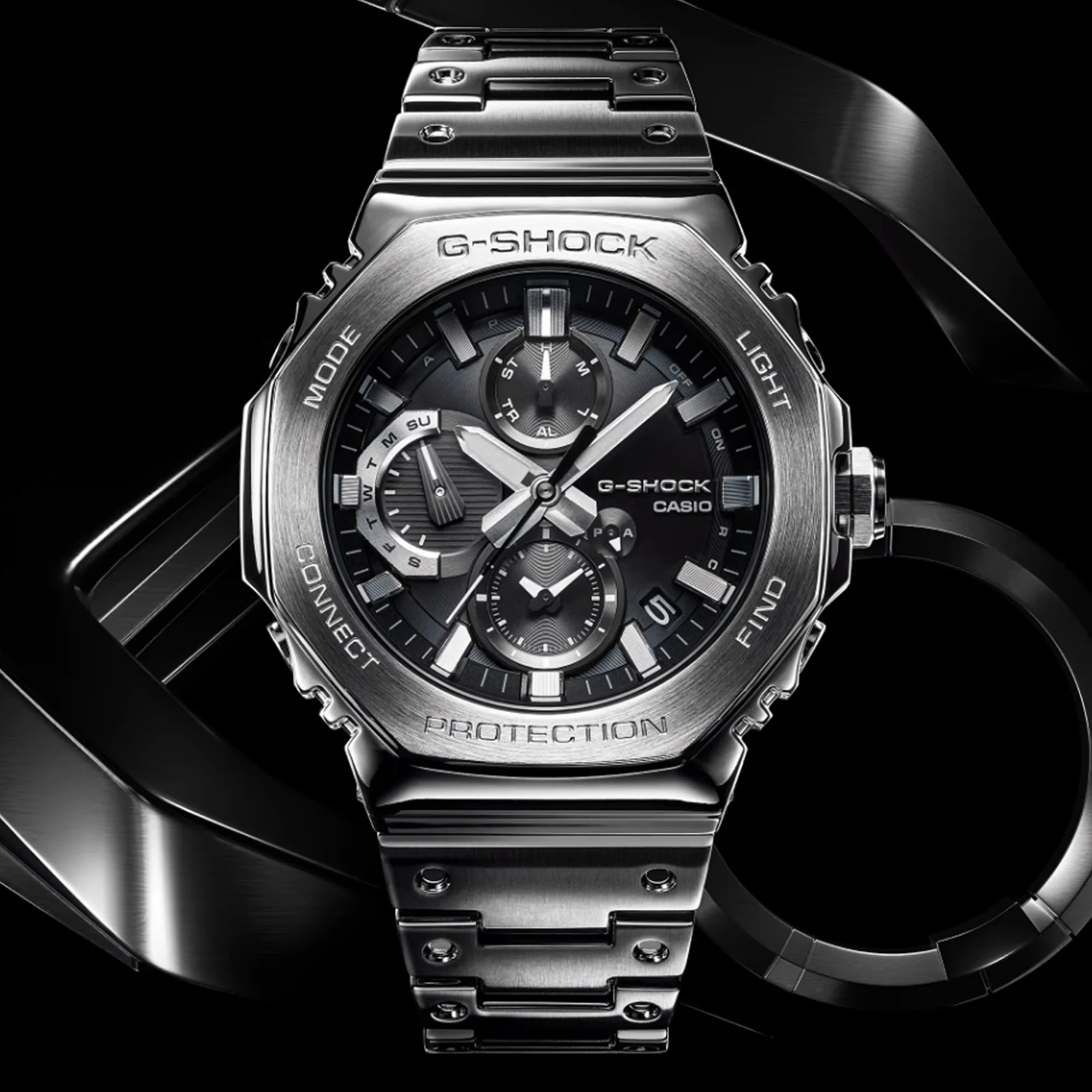 Casio G-SHOCK Stainless Steel Solar Watch GMCB2100D-1 - Image 3