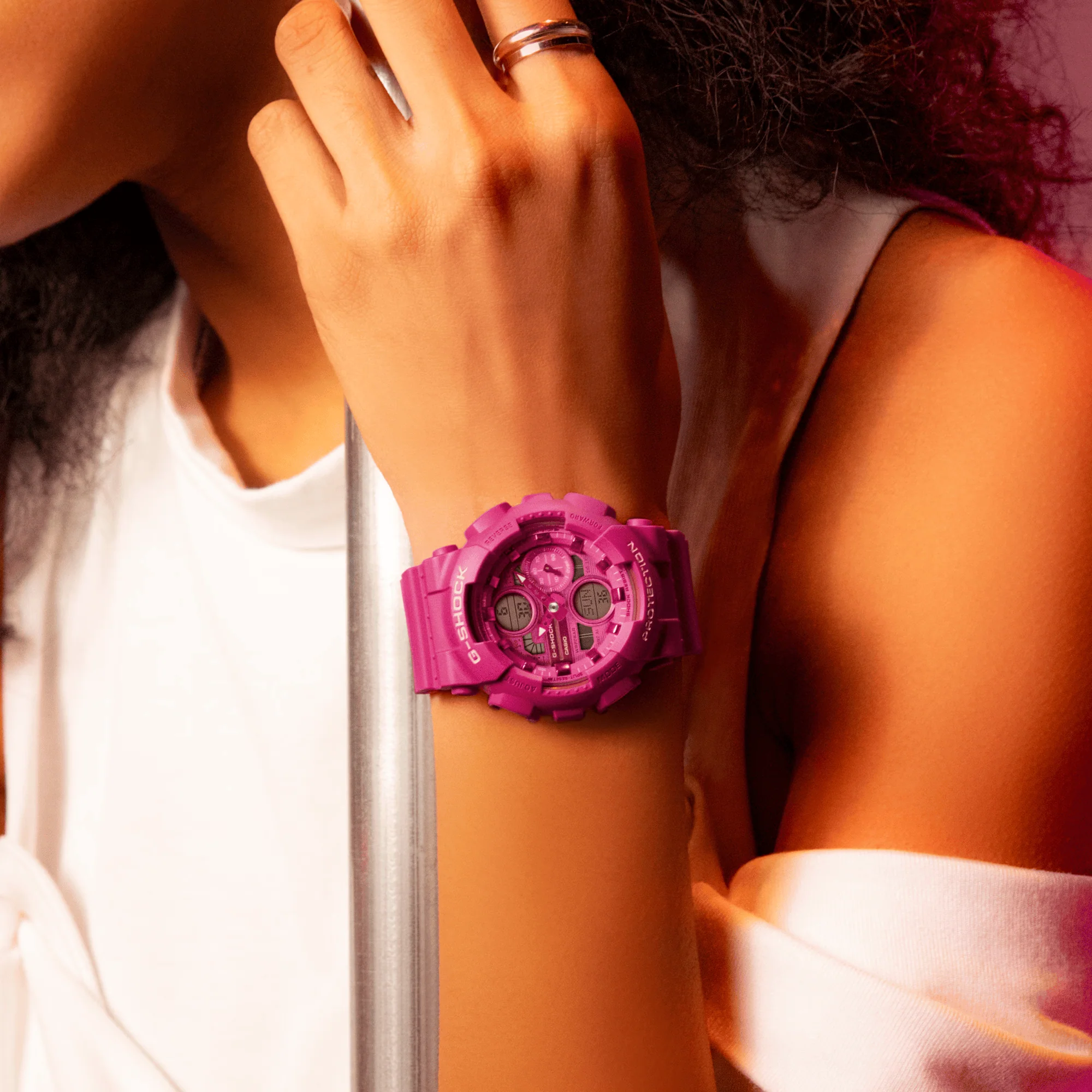 Casio G-SHOCK Women's Resin Quartz Watch GMAS140PP-4A - Image 2