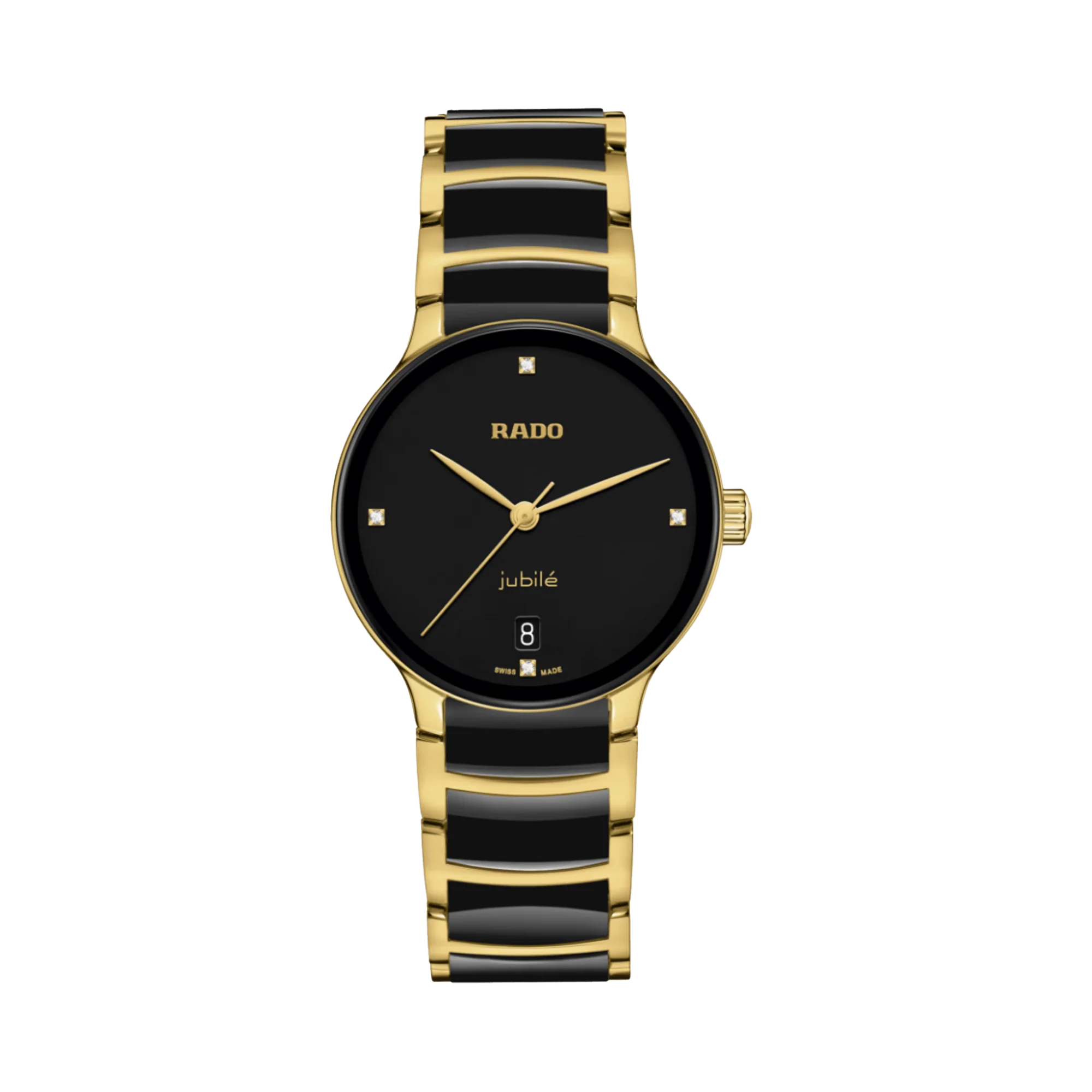Rado Centrix Women's 35mm Ceramic & Yellow PVD Quartz Watch R30 039 712
