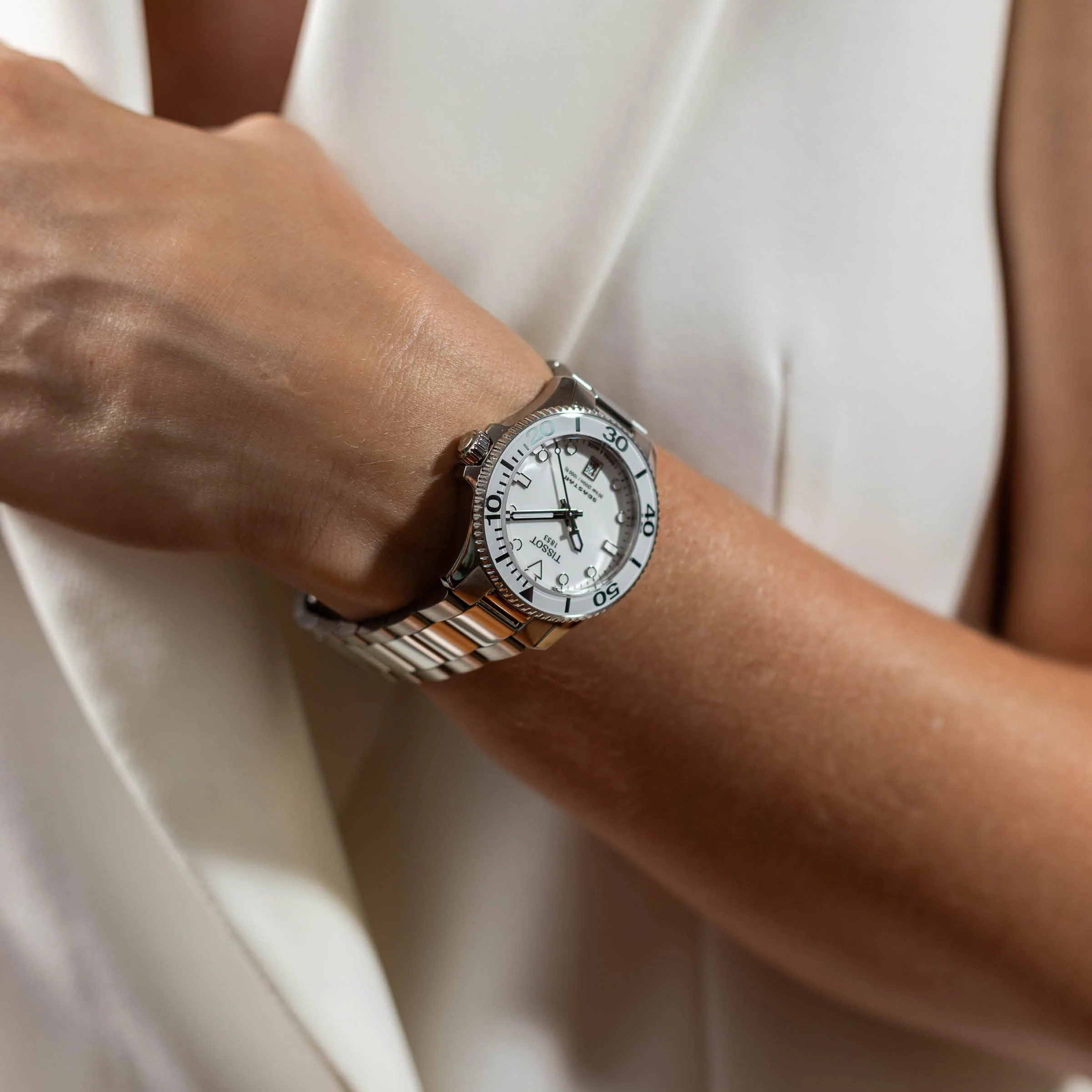 Tissot T-Sport Seastar Women's 36mm Stainless Steel Quartz Watch T120.210.11.011.00 - Image 2