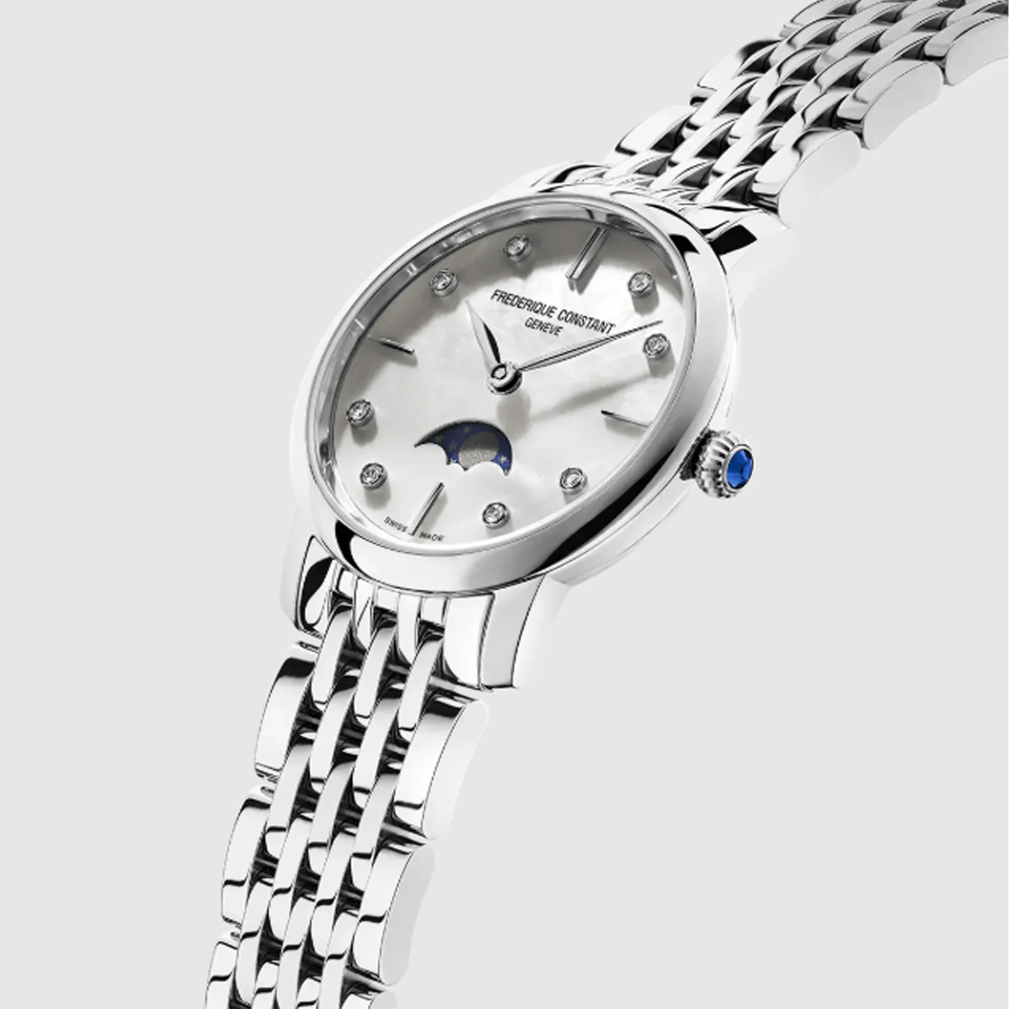 Frederique Constant 30mm Quartz Moonphase Watch FC-206MPWD1S6B - Image 2