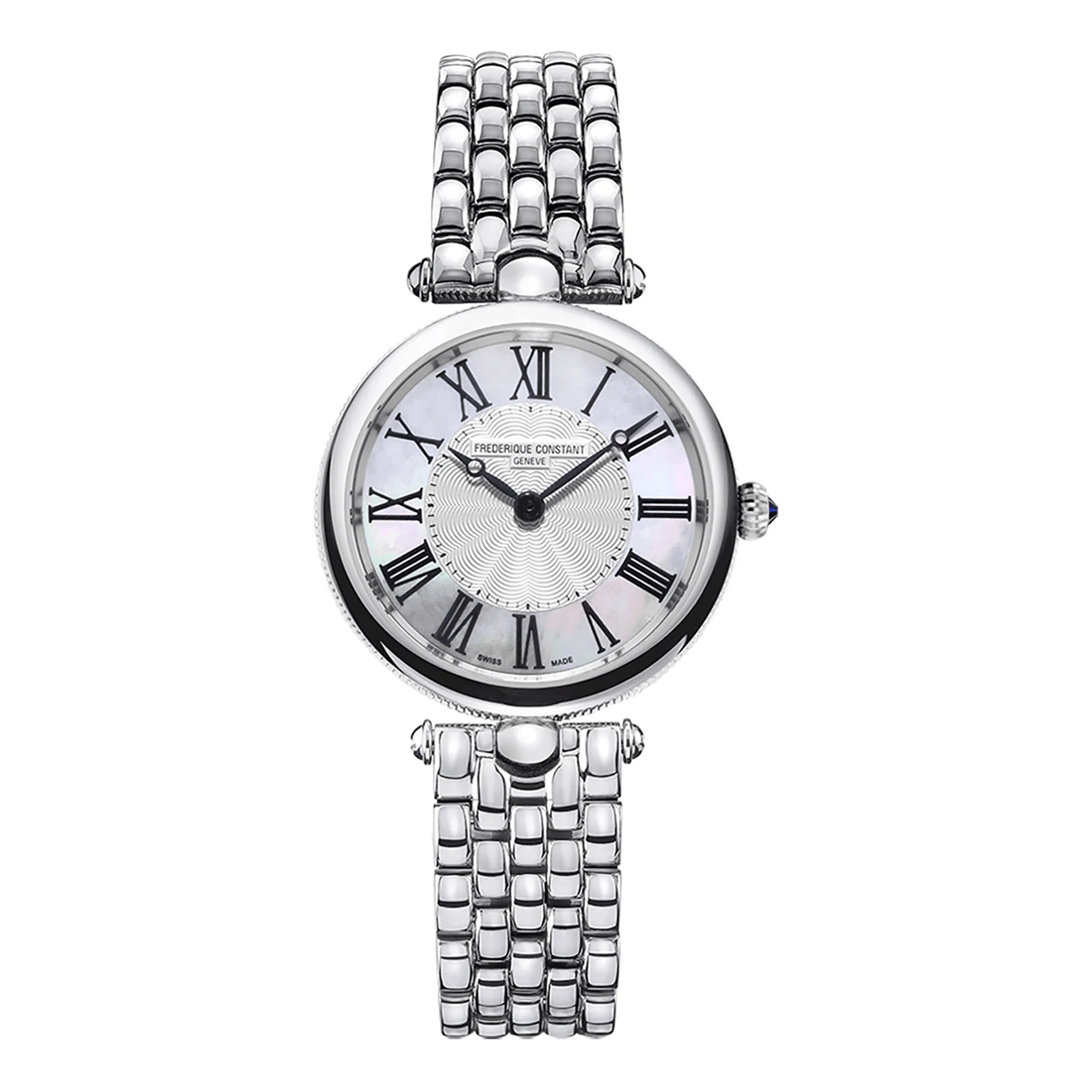 Frederique Constant Women's Classic Stainless Steel Quartz Dress Watch Mother-Of-Pearl Dial
