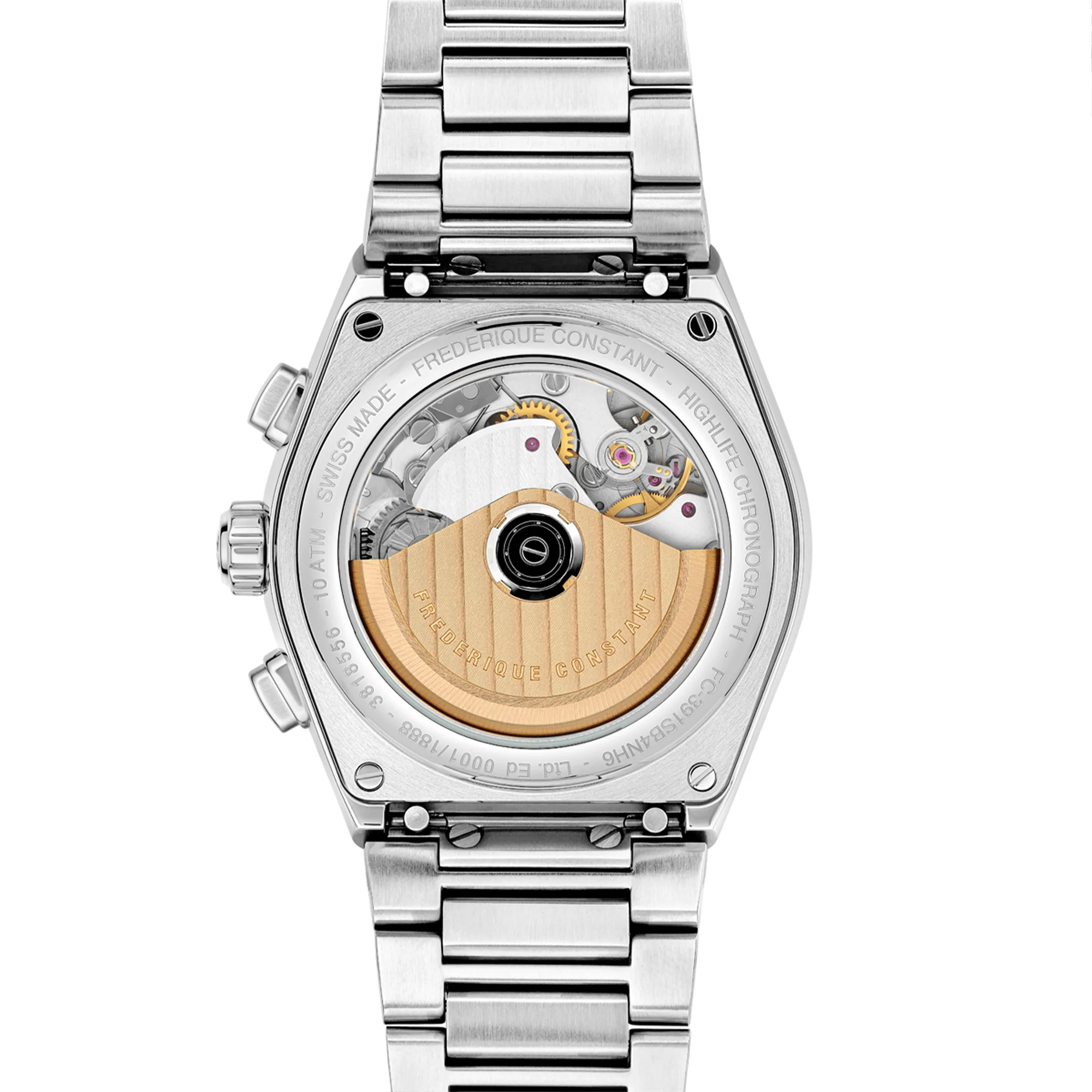 Frederique Constant 41mm Automatic Chronograph Watch FC-391SB4NH6B - Image 3