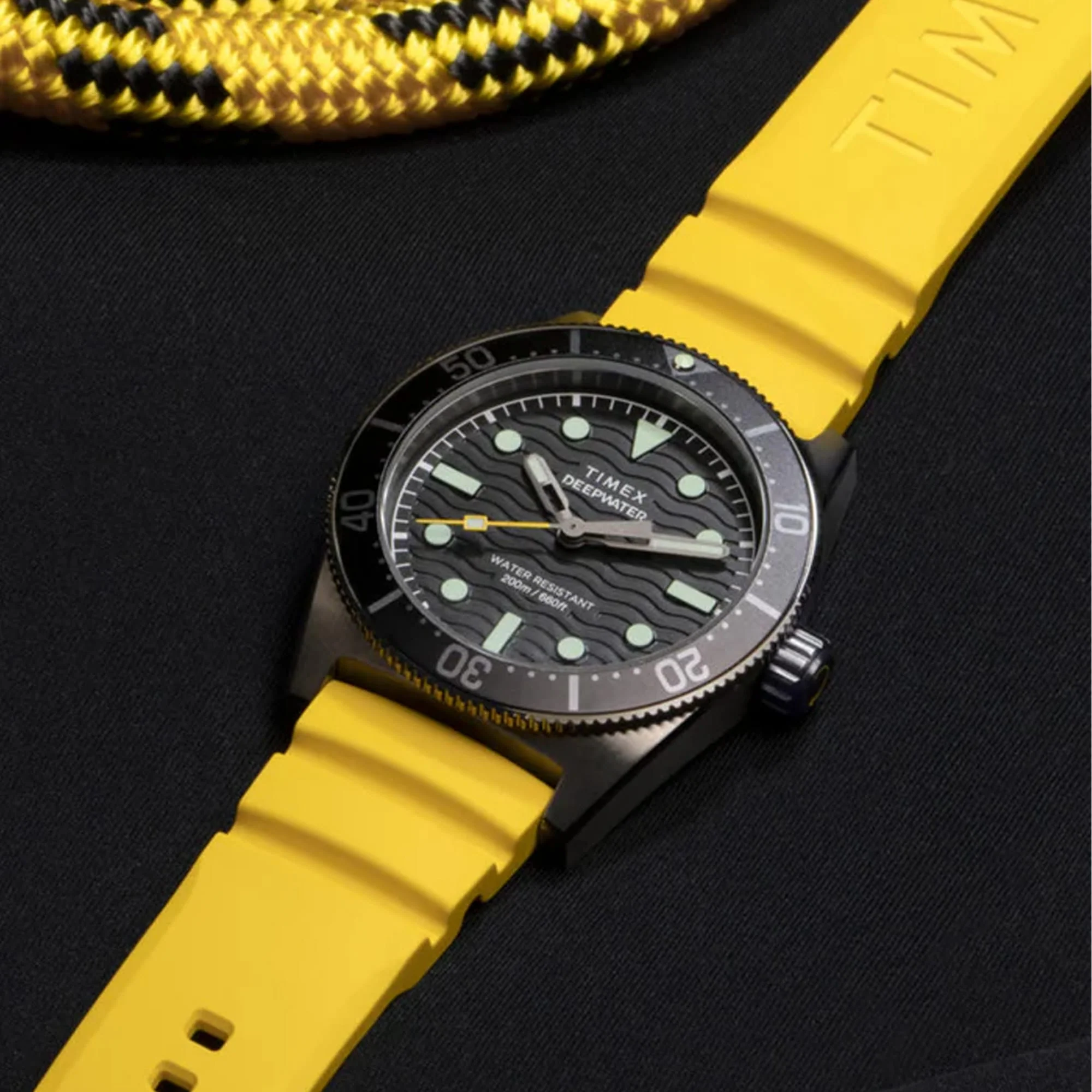 Timex Deepwater Reef 200 Men's 41mm Black PVD Quartz Watch TW2W74800 - Image 5