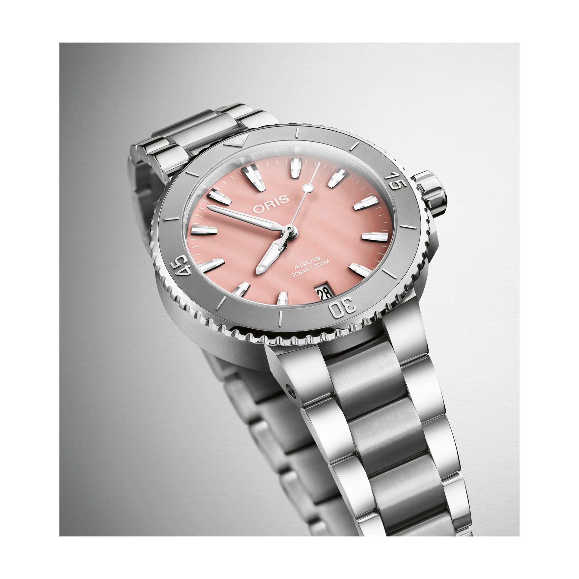 Oris Aquis Women's 36.5mm Stainless Steel Automatic Watch 733 7770 4158MB - Image 2