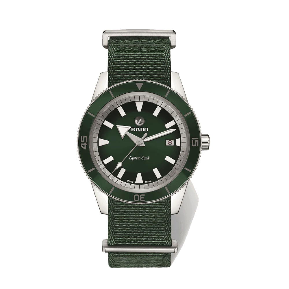 Rado Captain Cook Men's 42mm Stainless Steel, Leather & NATO Box Set Automatic Watch R32505318 - Image 3
