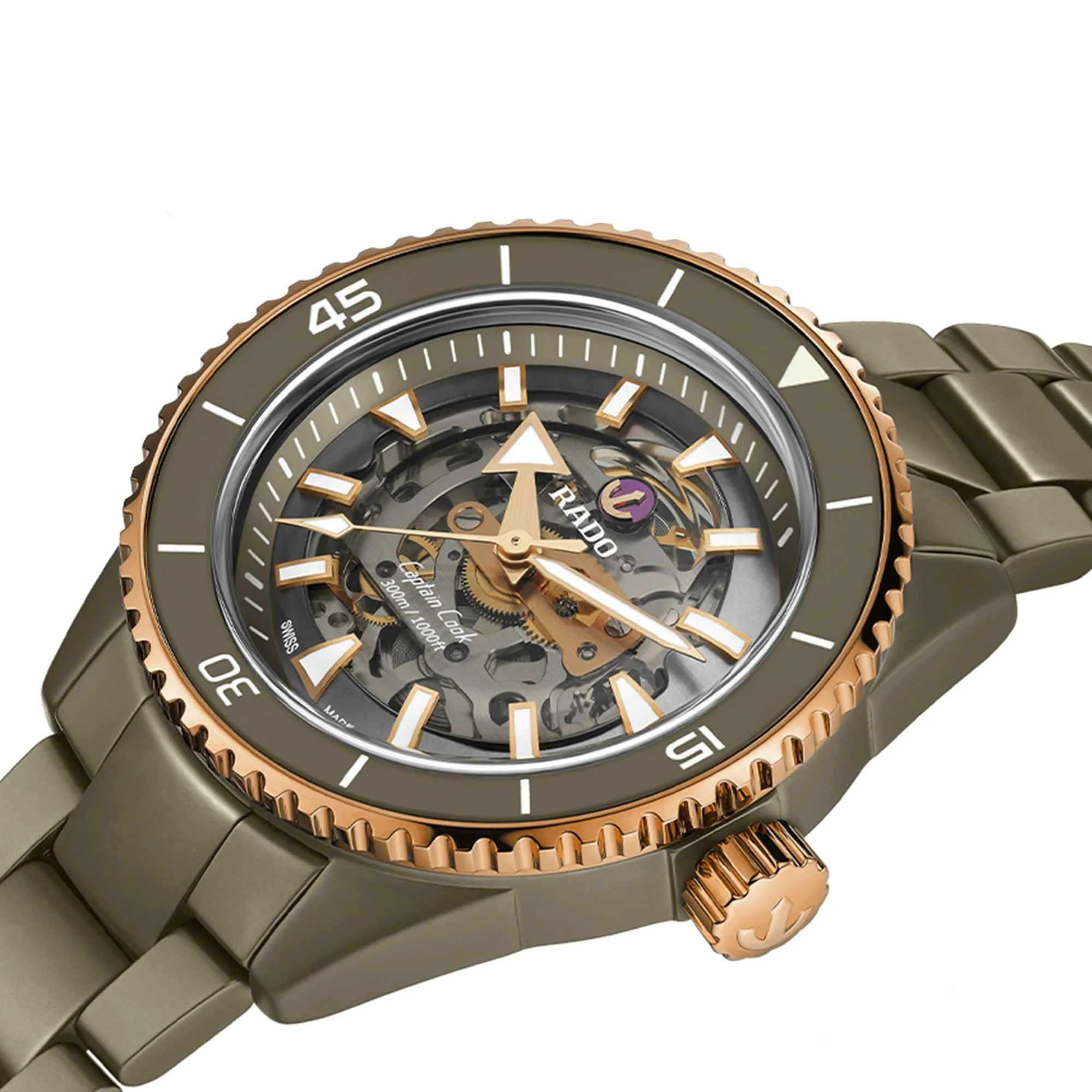 Rado Captain Cook Men's 43mm High-Tech Ceramic Automatic Watch R32 150 162 - Image 3
