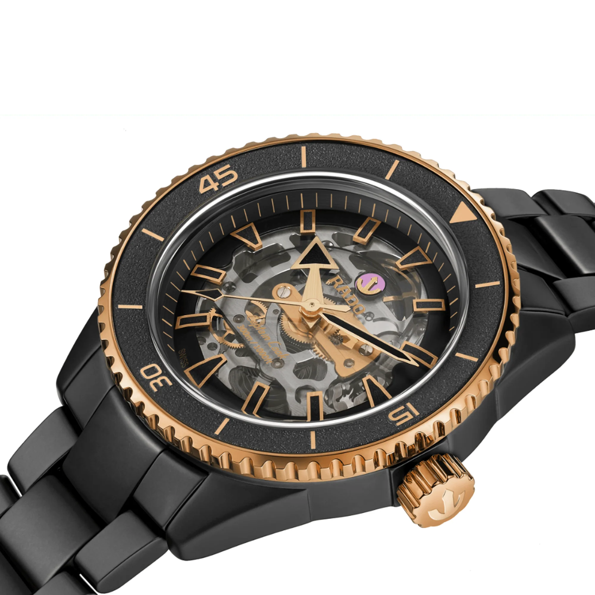 Rado Captain Cook Men's 43mm High-Tech Ceramic Automatic Watch R32 192 152 - Image 2