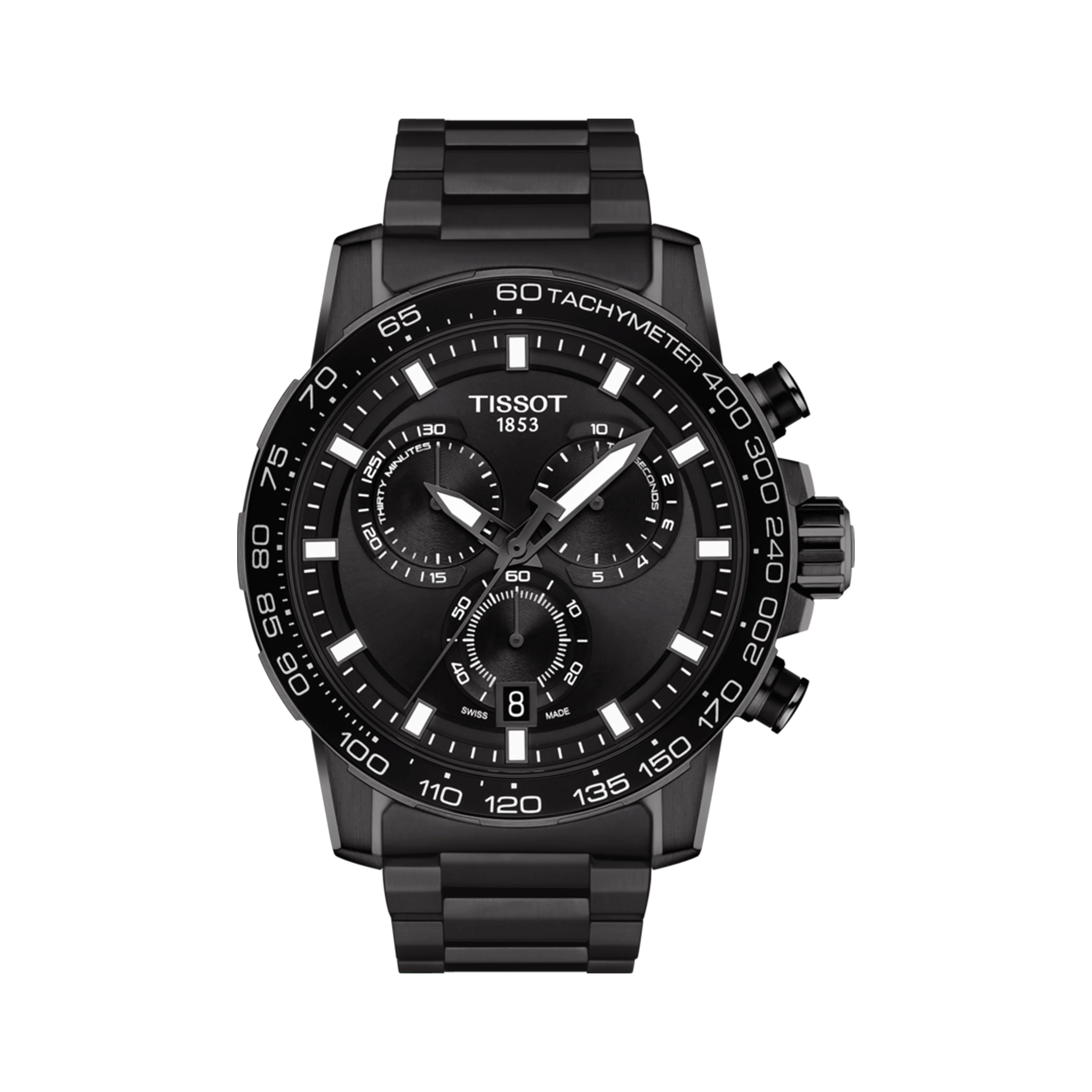 Tissot T-Sport Men's 45.50mm Black and Steel Quartz Chronograph Watch T125.617.33.051.00