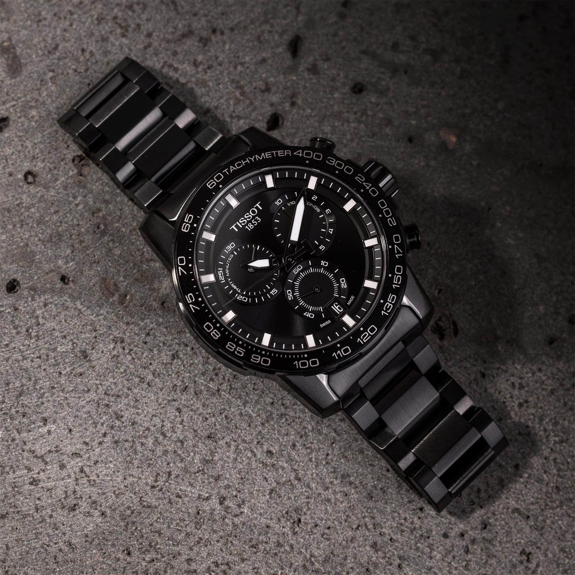Tissot T-Sport Men's 45.50mm Black and Steel Quartz Chronograph Watch T125.617.33.051.00 - Image 4
