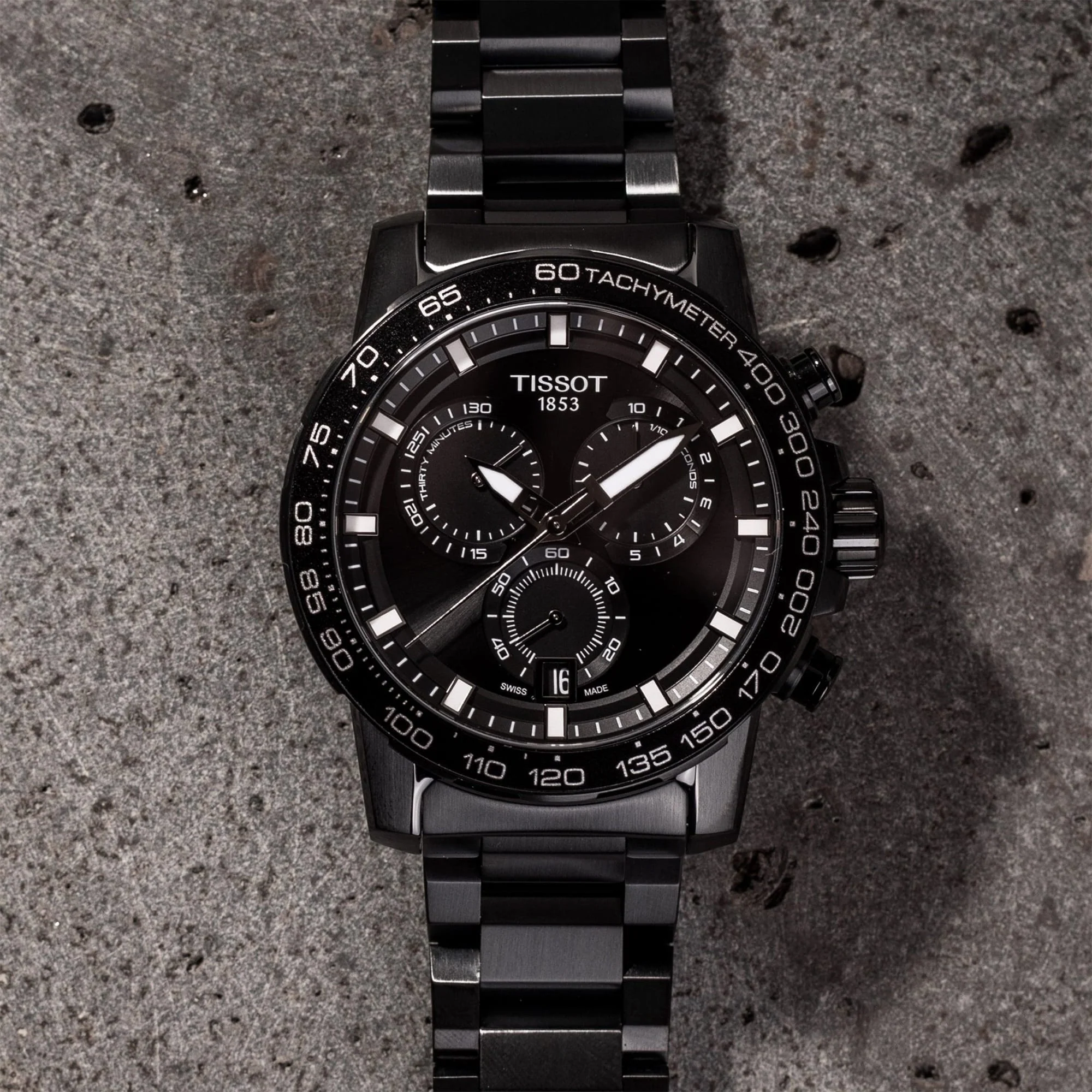 Tissot T-Sport Men's 45.50mm Black and Steel Quartz Chronograph Watch T125.617.33.051.00 - Image 5