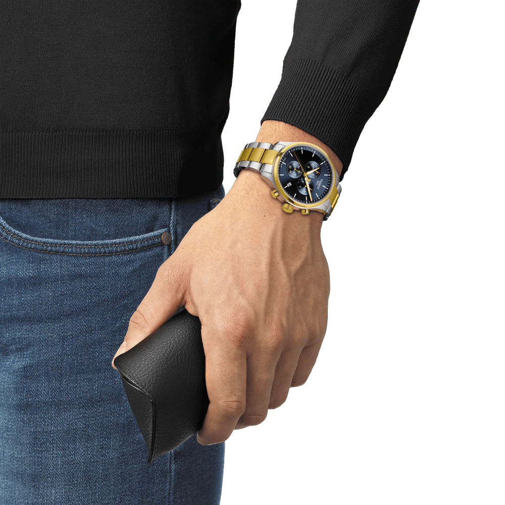 Tissot T-Sport XL Men's 45mm Stainless Steel & Yellow IP Quartz Chronograph Watch T116.617.22.041.00 - Image 5