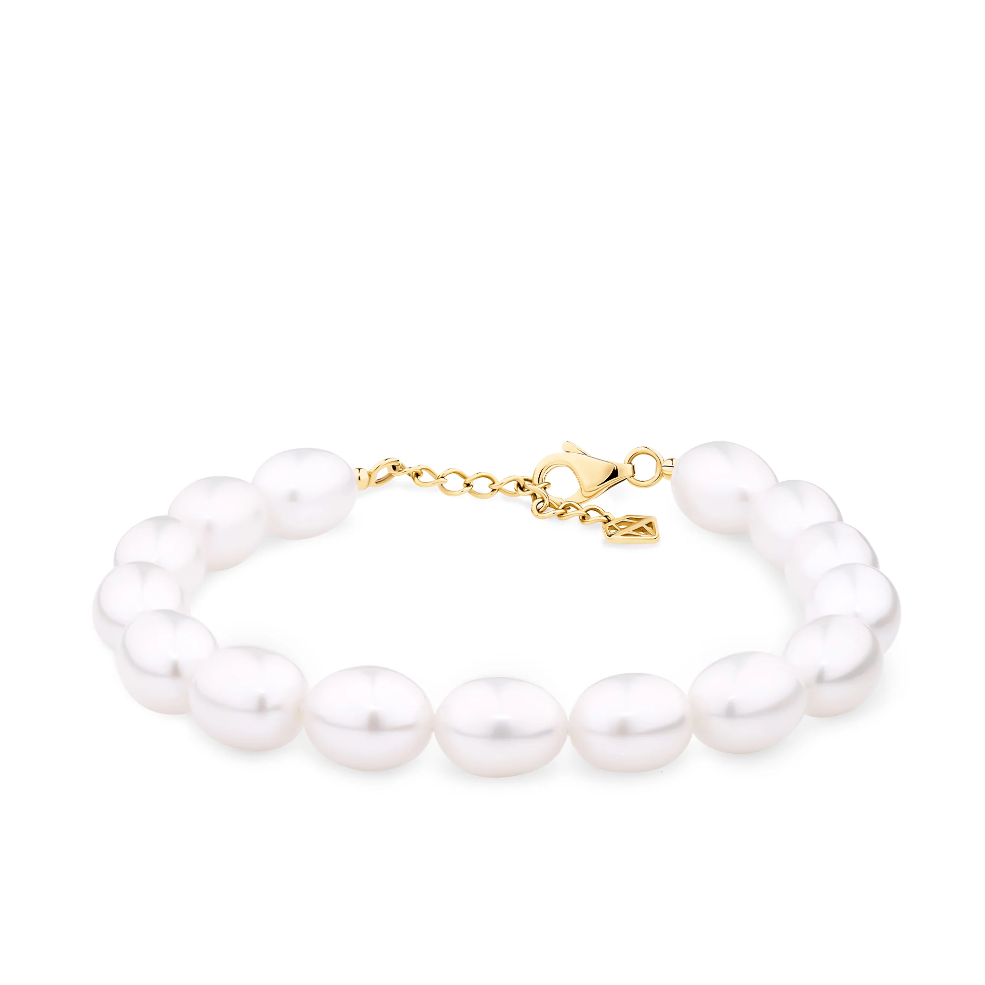 8mm Freshwater Pearl Bracelet with 9ct Yellow Gold Clasp