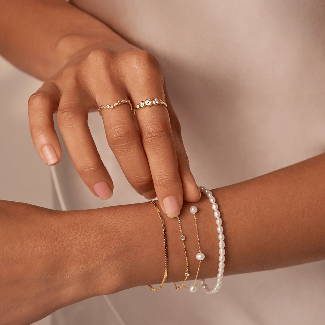Rice Freshwater Pearl Bracelet in Sterling Silver - Image 2