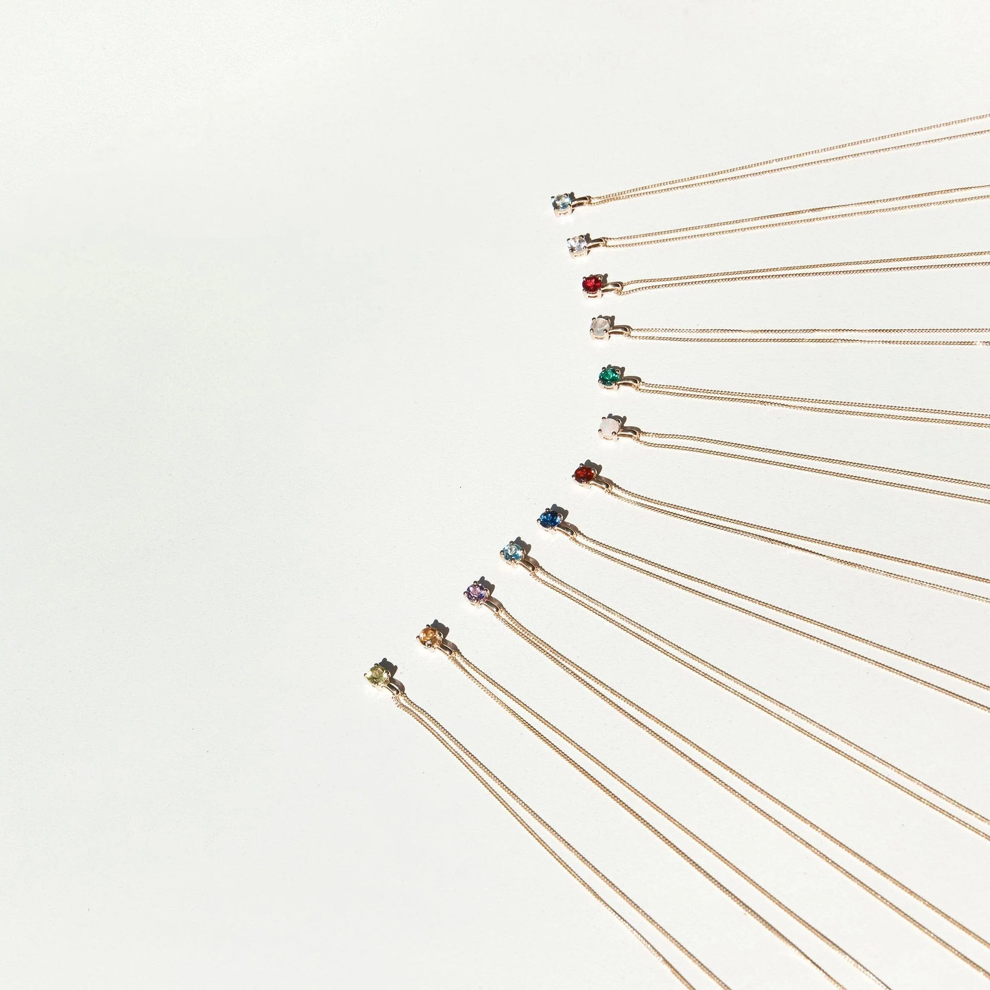 Created Sapphire Round Pendant in 9ct Yellow Gold - Image 4