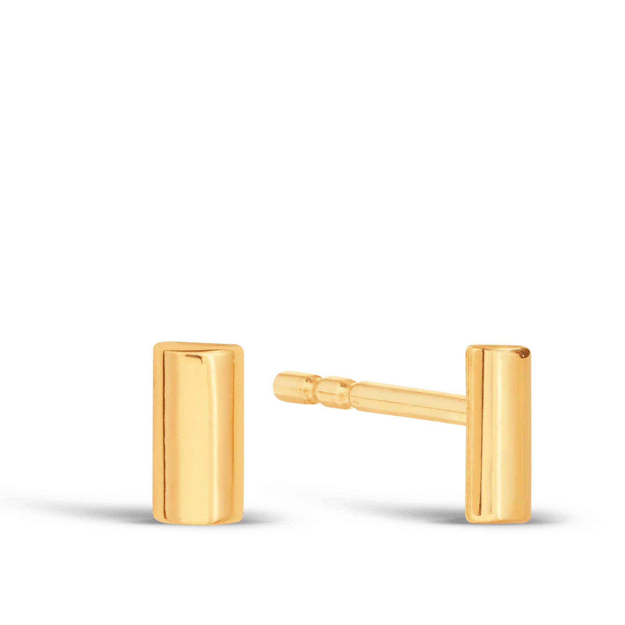 Small Bar Stud Earrings in 9ct Yellow Gold