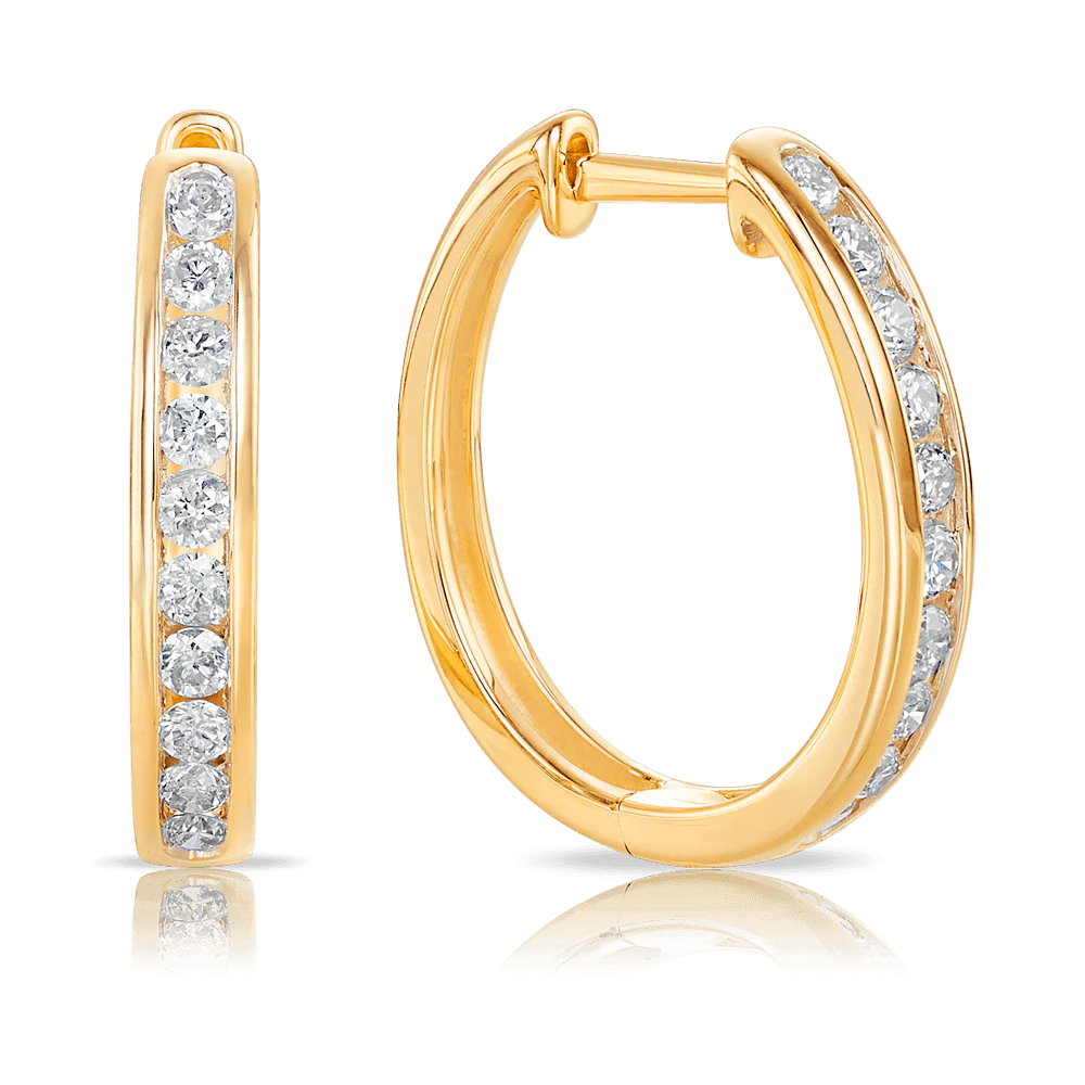 0.50ct TW Diamond Huggies in 9ct Gold