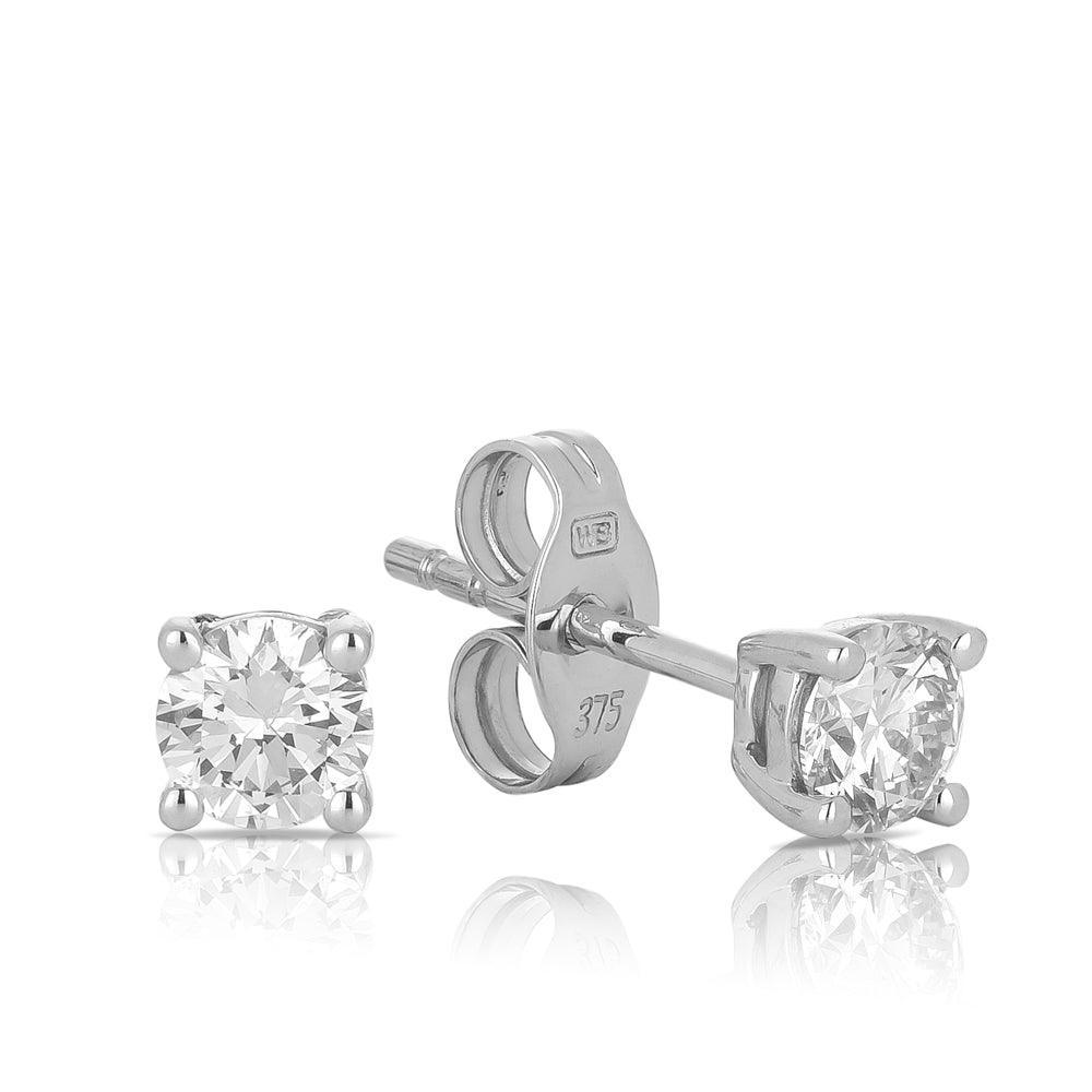 0.50ct TW Diamond Stud Earrings in 9ct White Gold - Image 2