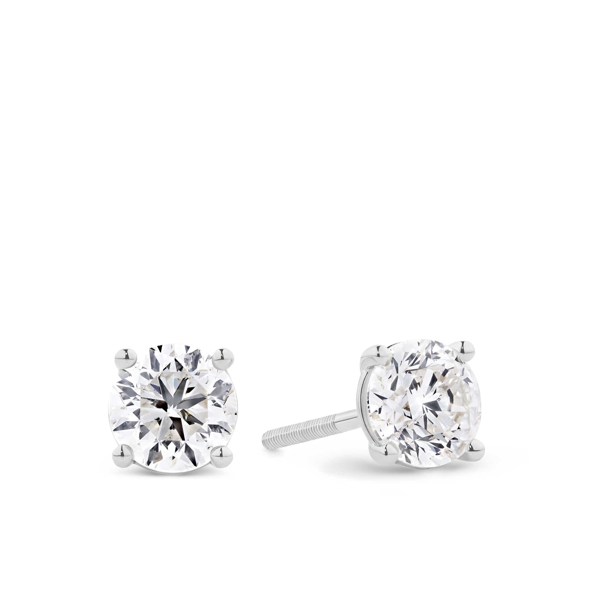 2.00ct TW Diamond Solitaire Earrings in 18ct White Gold