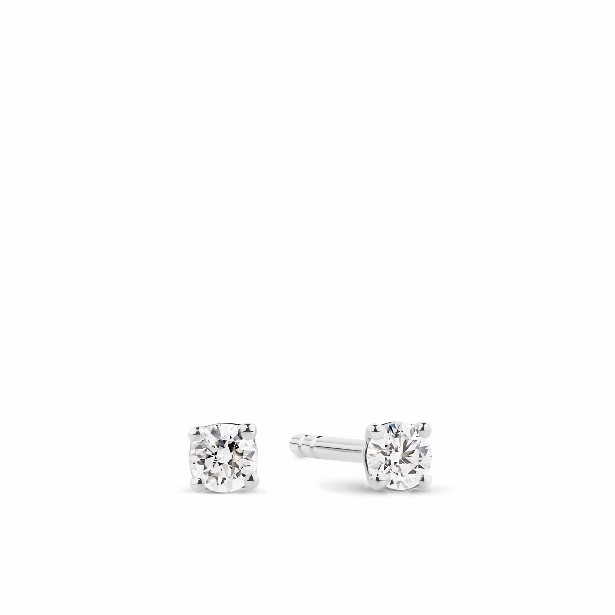 0.10ct TW Diamond Solitaire Earrings in 9ct White Gold