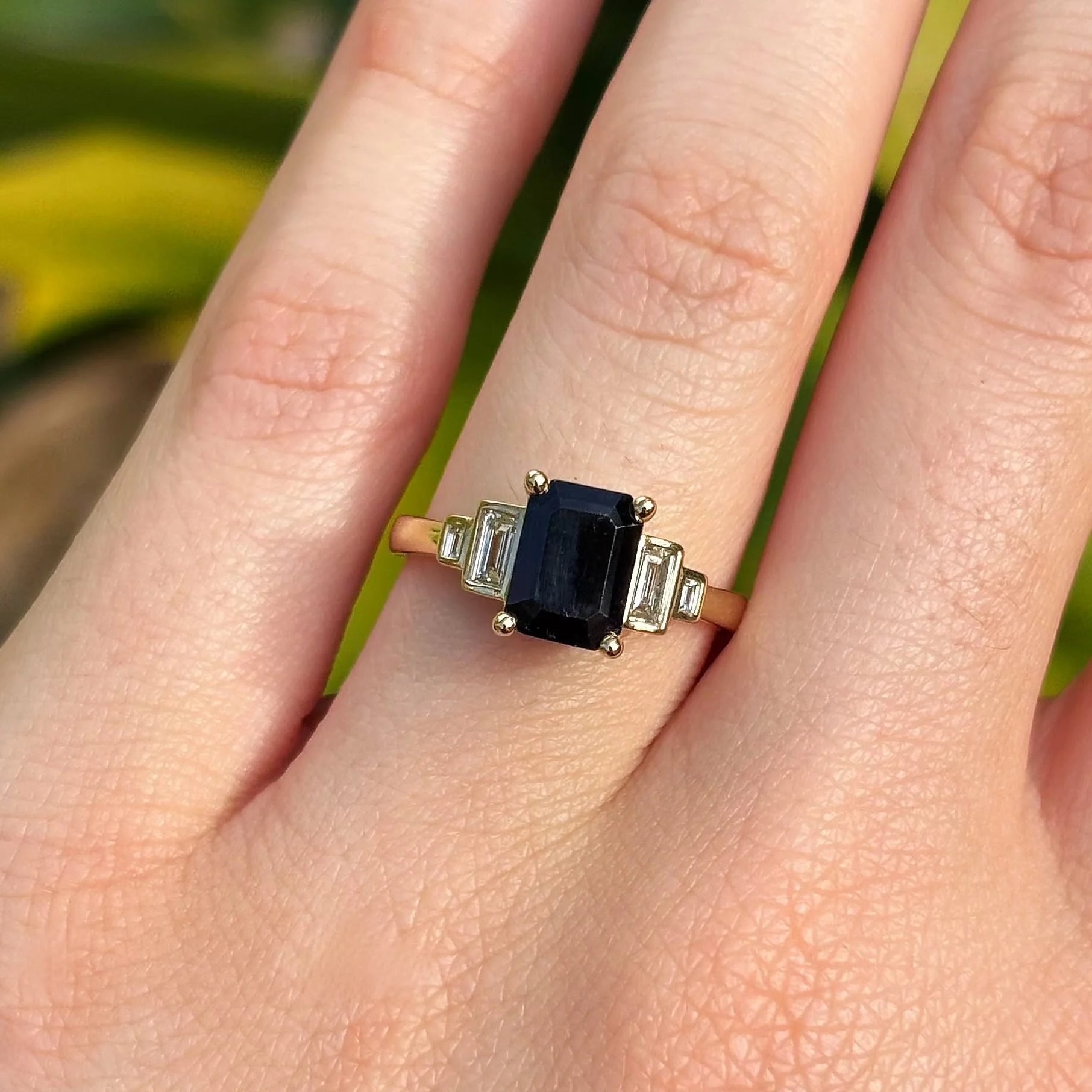 Bluebird™ Sapphire & 2.40ct TW Diamond Ring in 9ct Yellow Gold - Image 2
