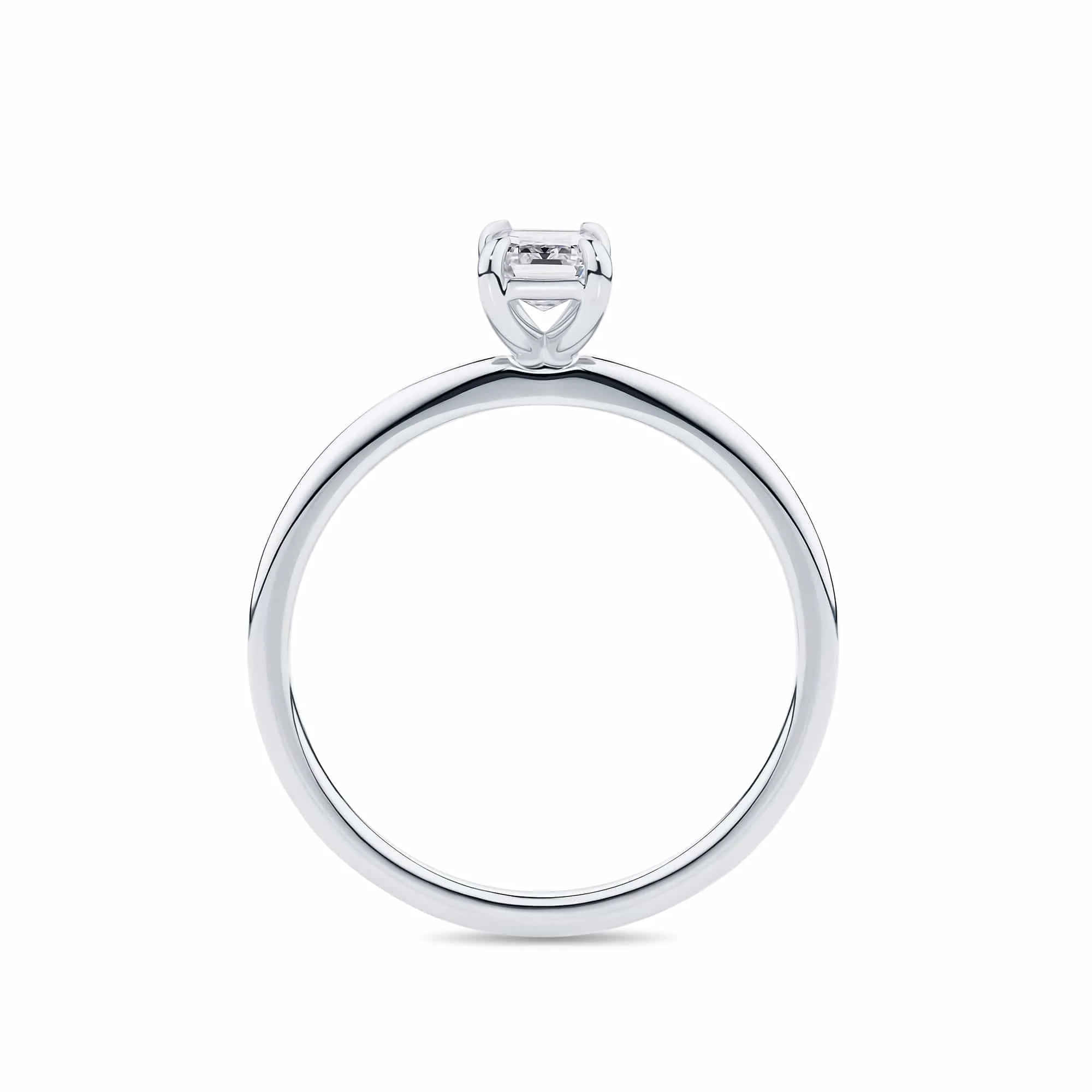1917™ 0.50ct Diamond Emerald Cut Solitaire Engagement Ring in 18ct White Gold - Image 4