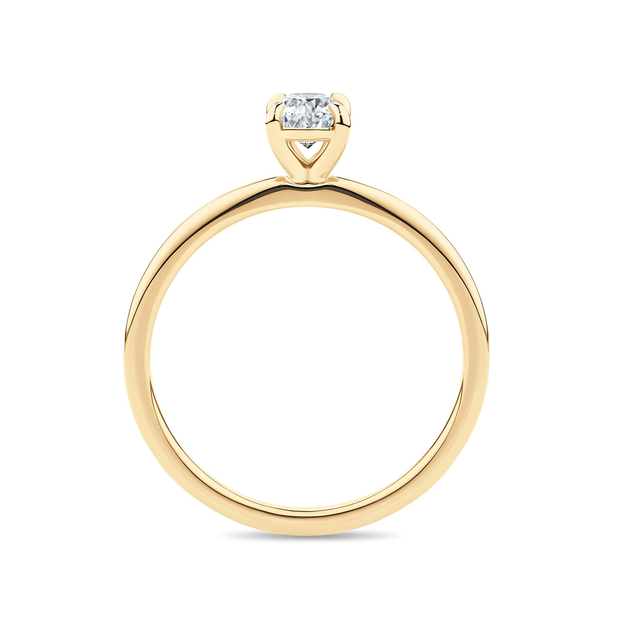 1917™ 0.50ct Diamond Oval Solitaire Engagement Ring in 18ct Yellow Gold - Image 2