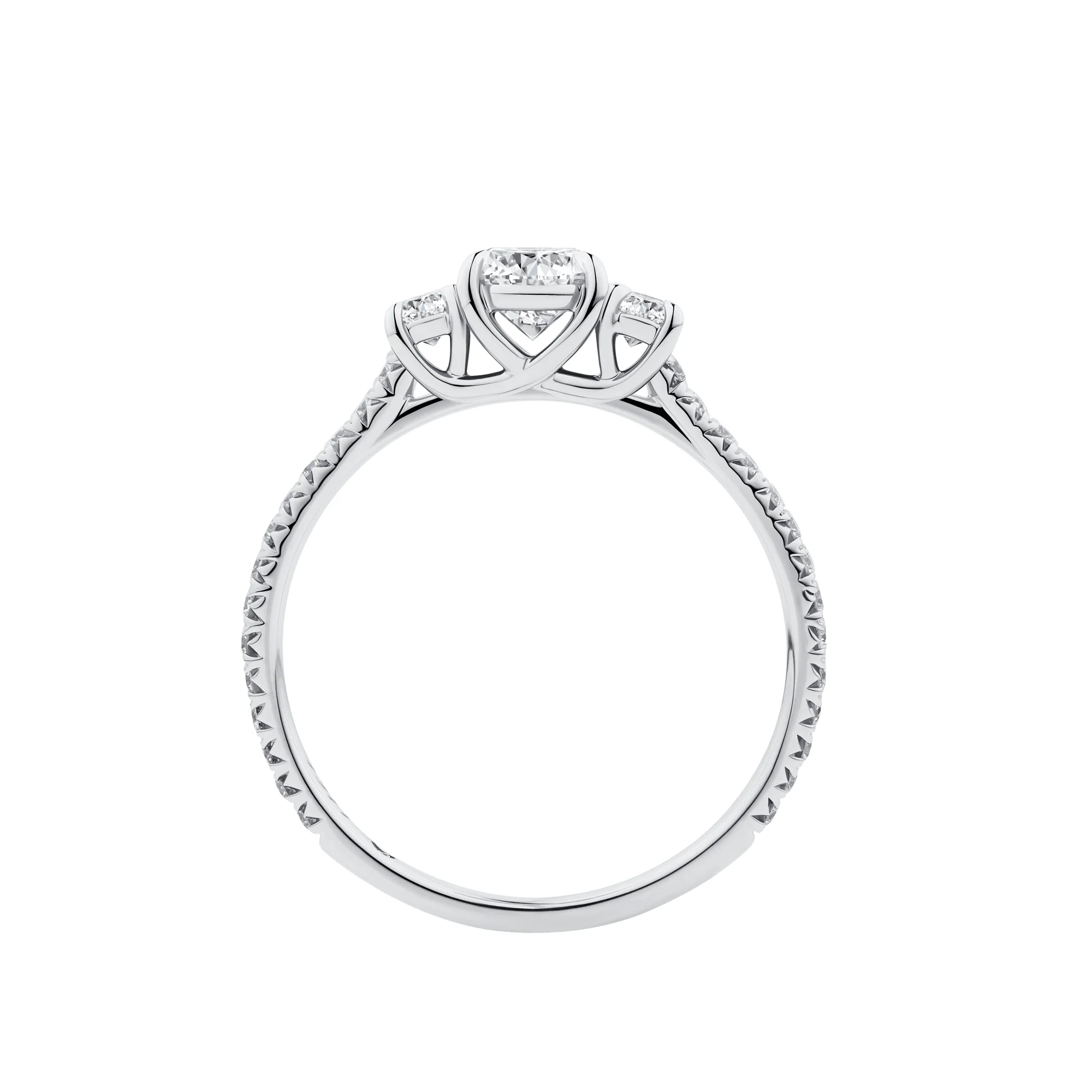 1917™ 1.12ct TW Diamond Three Stone Engagement Ring in 18ct White Gold - Image 4
