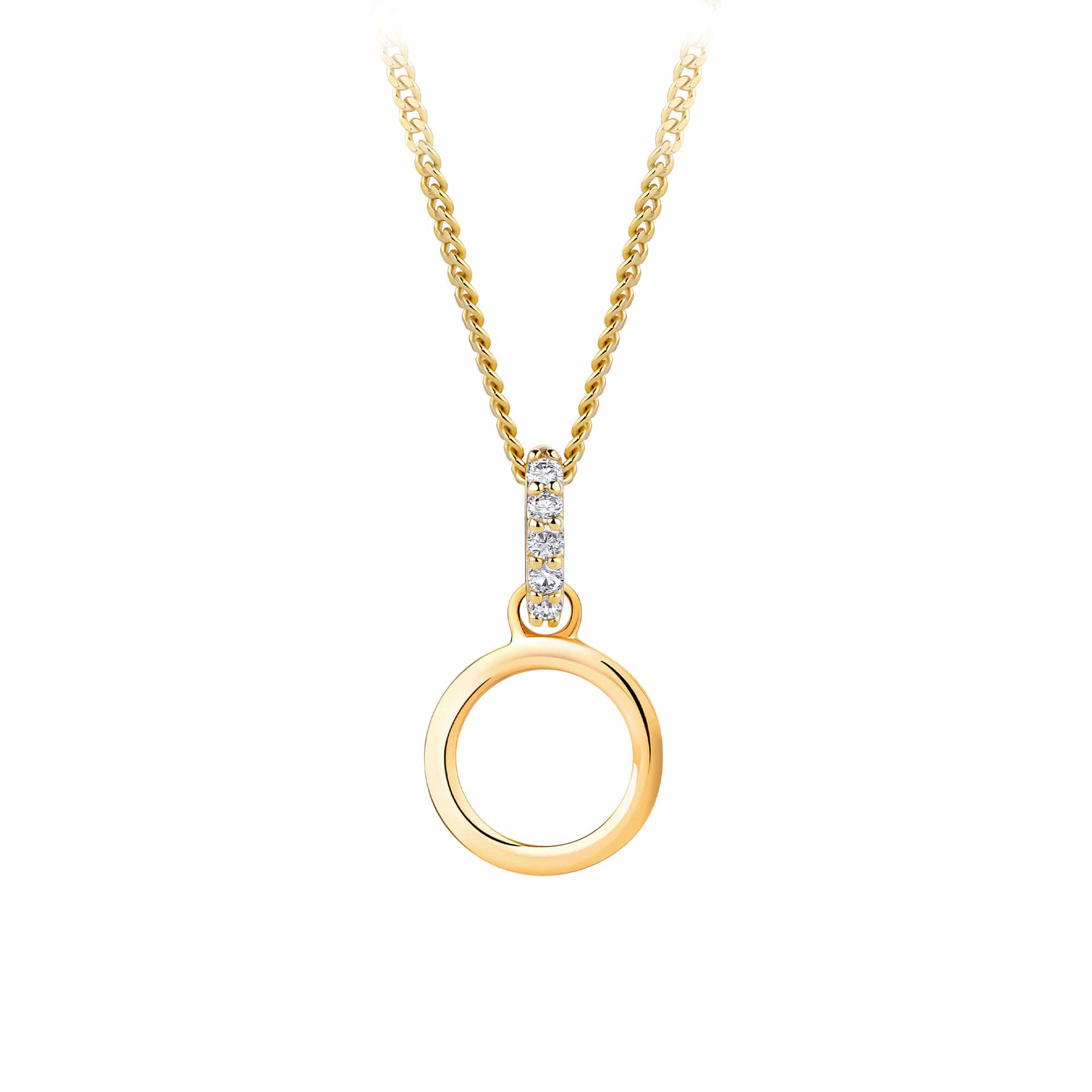 Initial Diamond Bail Pendant in 9ct Yellow Gold - Image 18