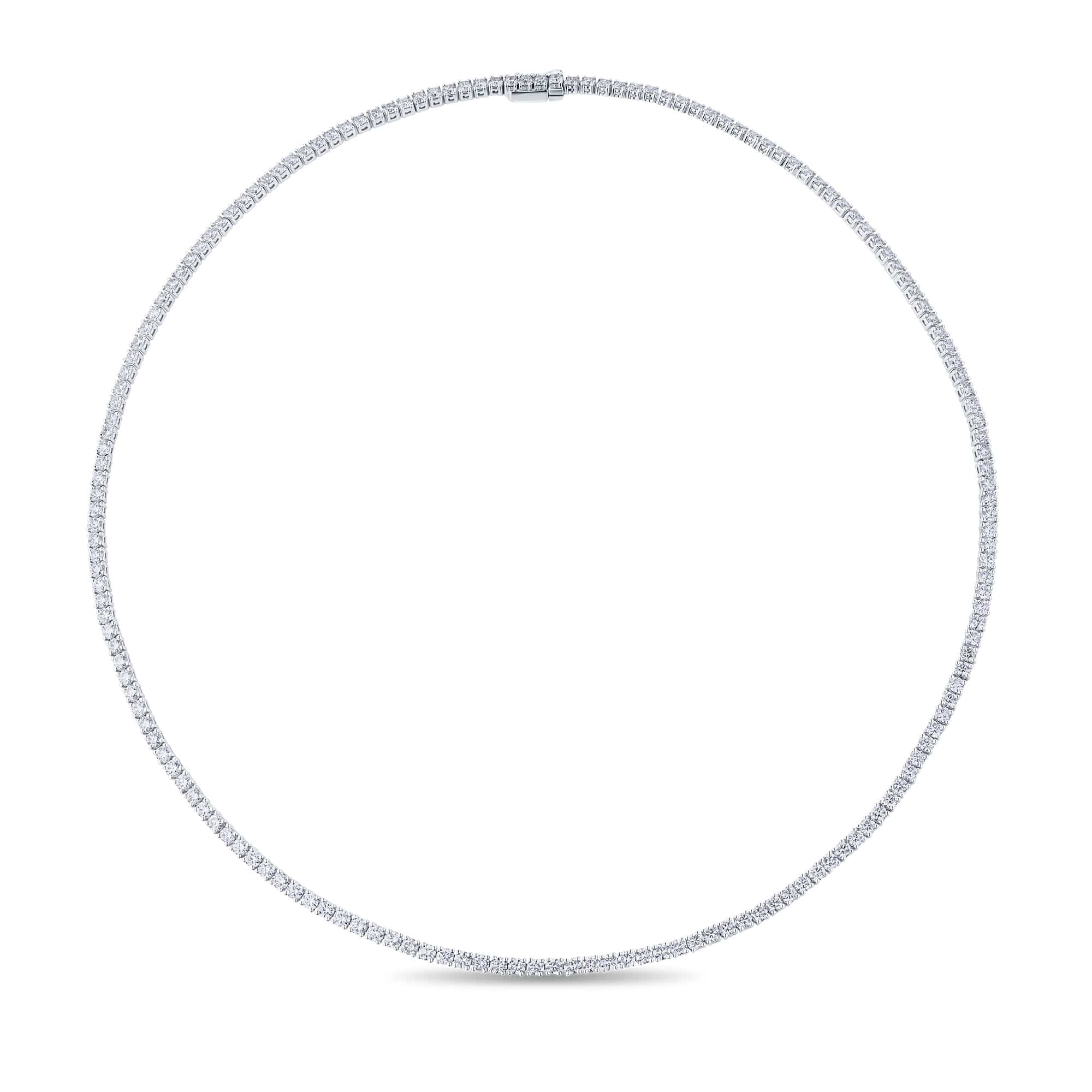 8.50ct TW Diamond Tennis Necklace in 18ct White Gold - Image 2