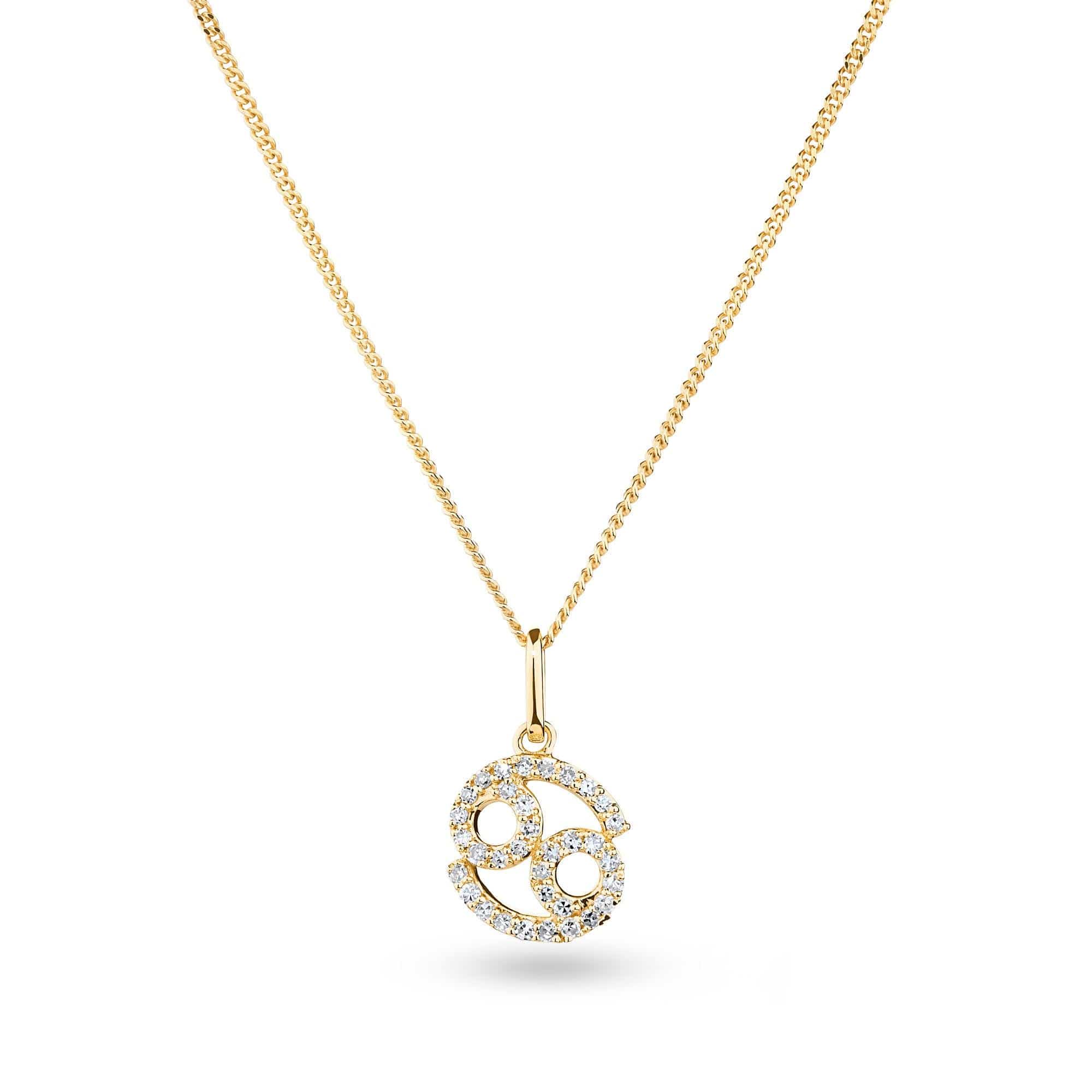 Diamond Star Sign Pendant in 9ct Yellow Gold - Image 4