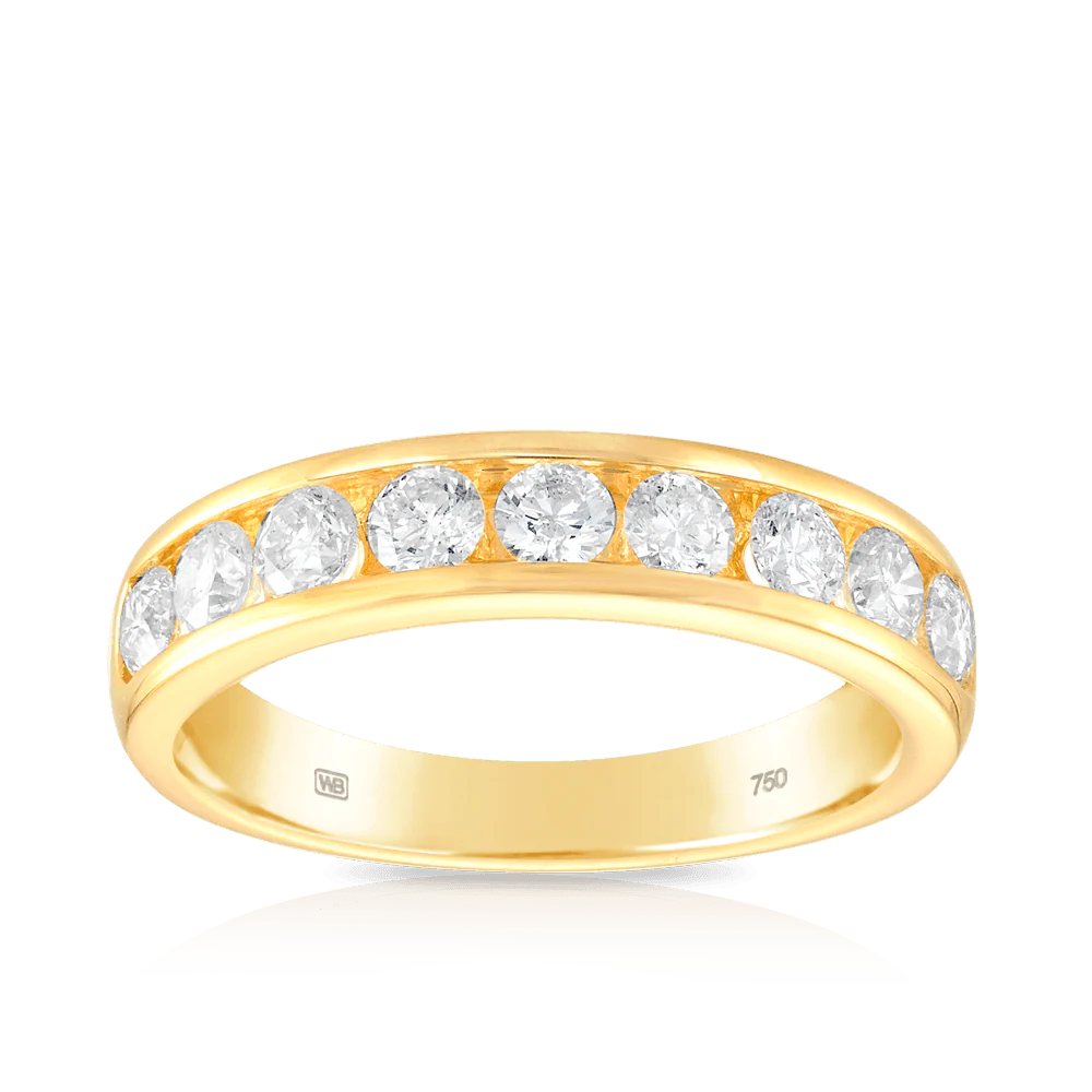 1ct TW Diamond Wedding & Anniversary Band in 18ct Yellow Gold