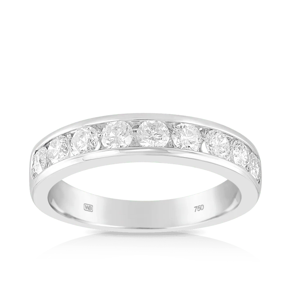 1ct TW Diamond Wedding & Anniversary Band in 18ct White Gold