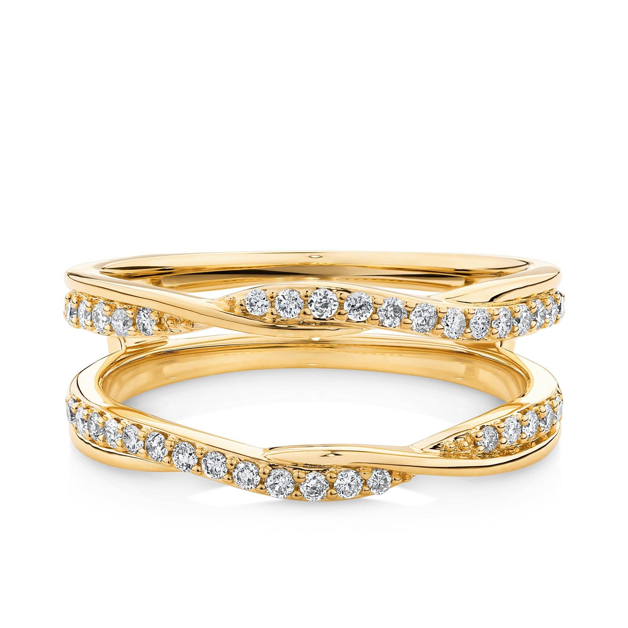 0.25ct TW Diamond Double Wedding Band in 9ct Yellow Gold - Image 2