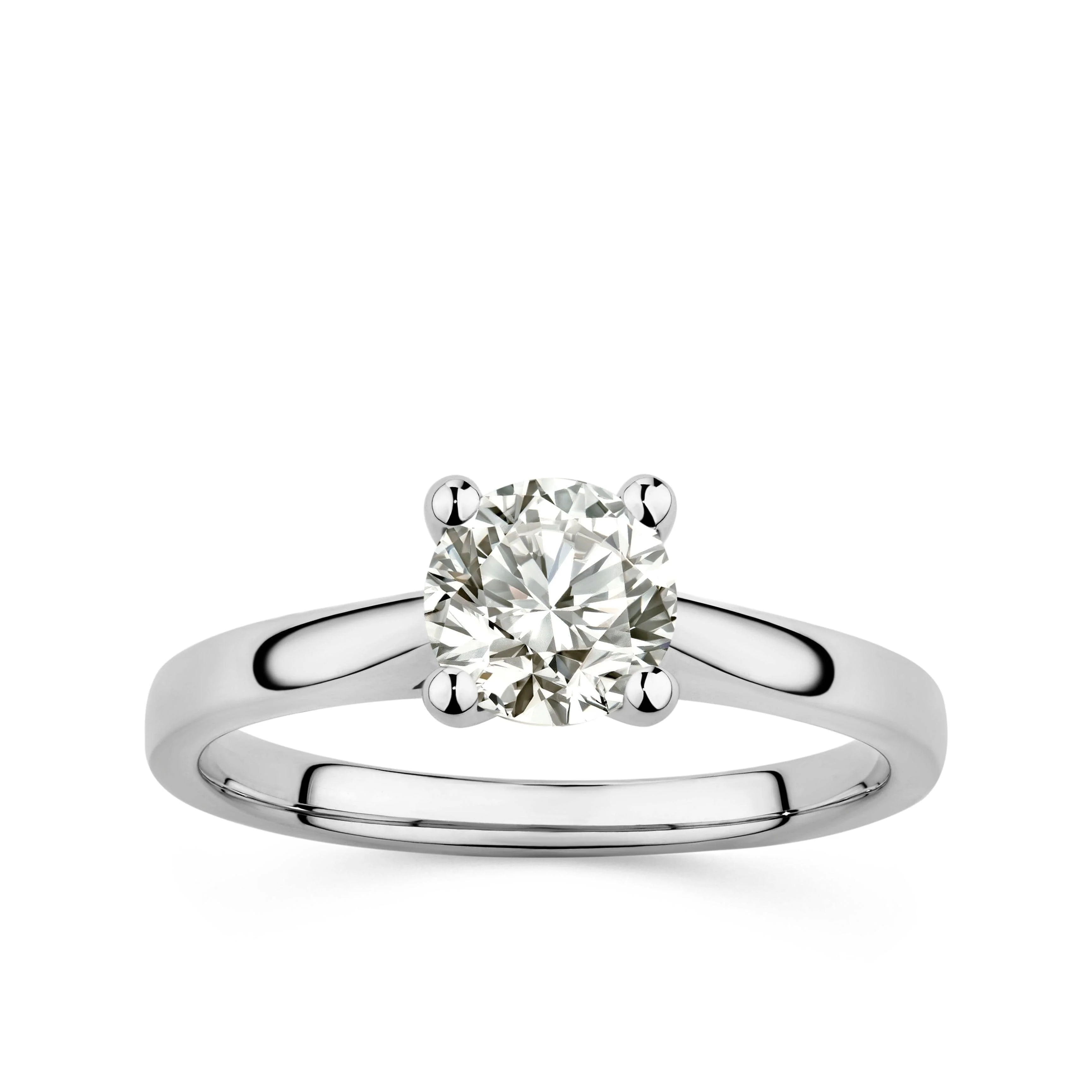 Rendition 1ct Diamond Solitaire Engagement Ring in 9ct White Gold - Image 3