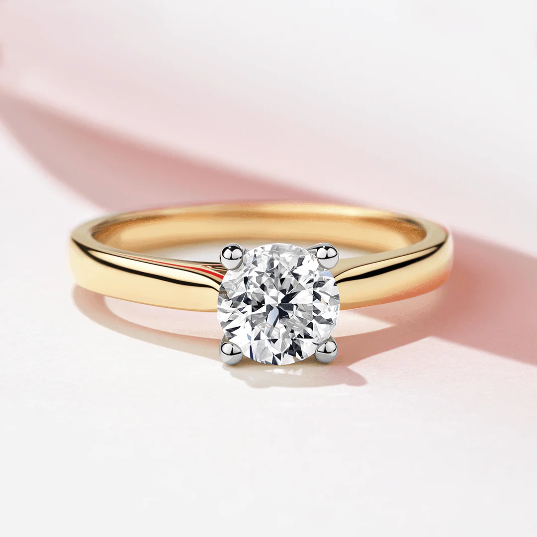 Rendition 1.00ct Diamond Solitaire Engagement Ring in 9ct Yellow & White Gold - Image 5