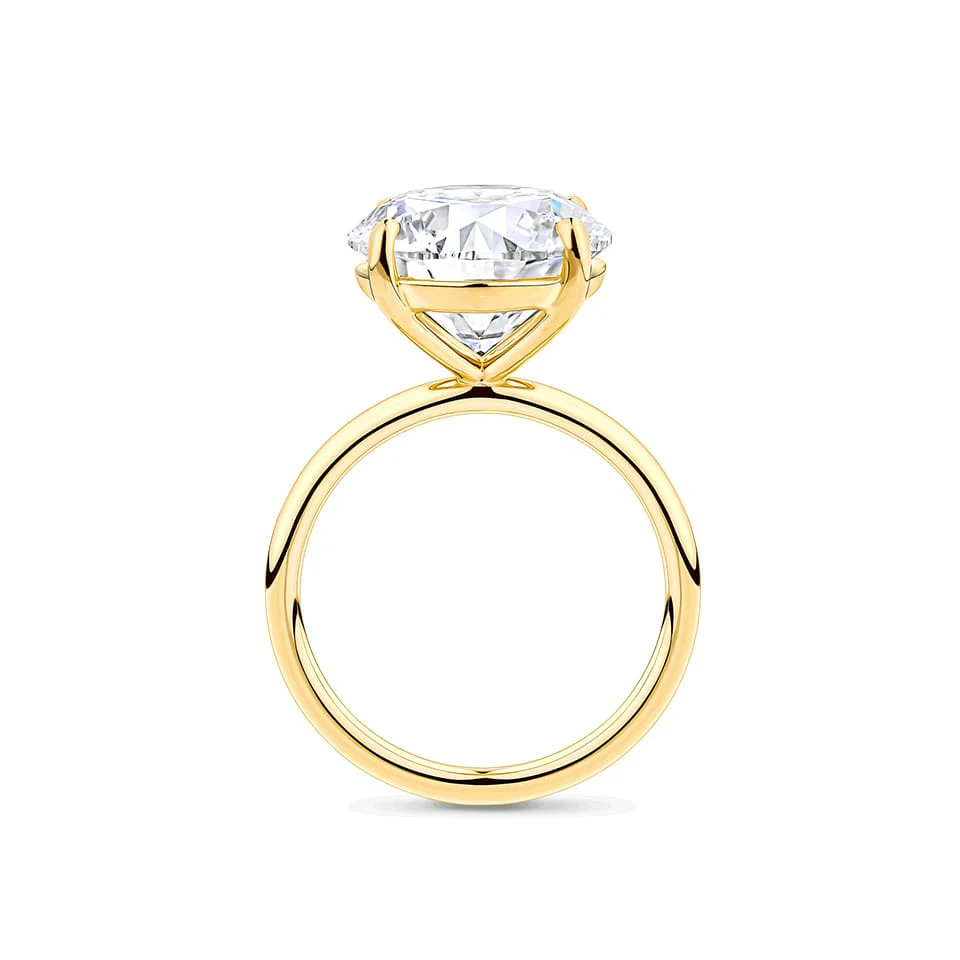 8.08ct Round Brilliant Cut Diamond Solitaire Engagement Ring in 18ct Yellow Gold - Image 3