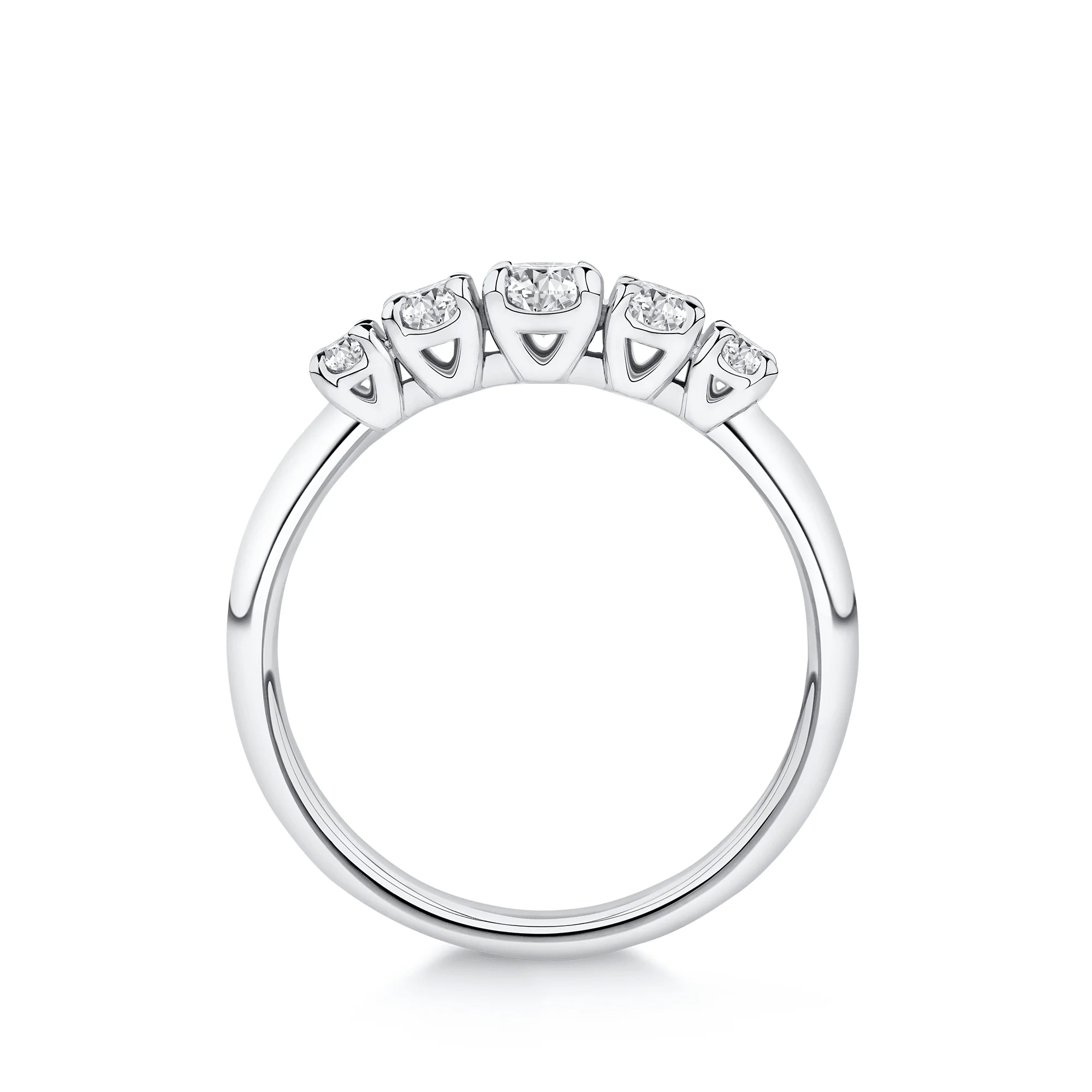 Amāre® 0.50 Carat TW Diamond Five Stone Ring set in Platinum - Image 3