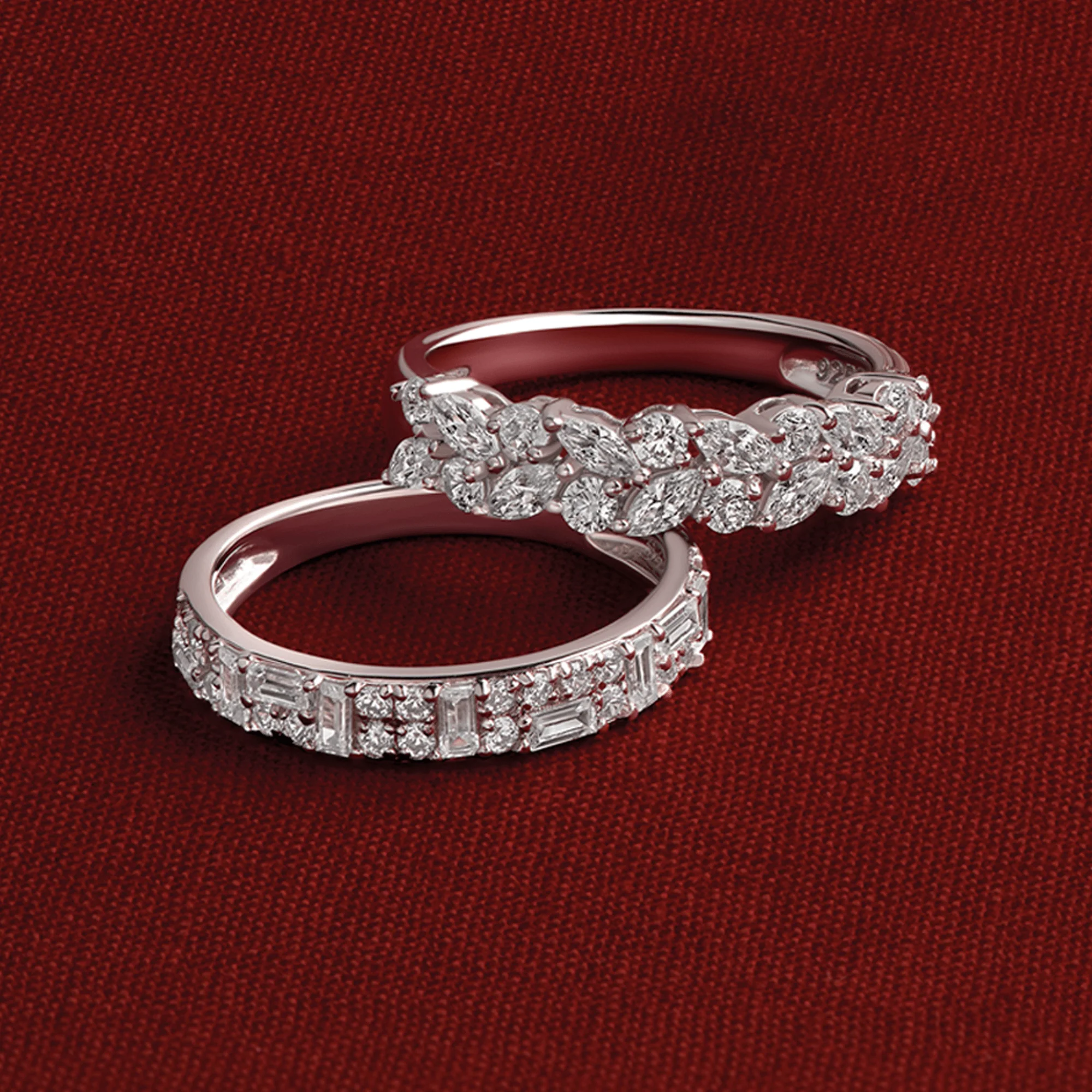 Cubic Zirconia Cluster Ring in Sterling Silver - Image 3