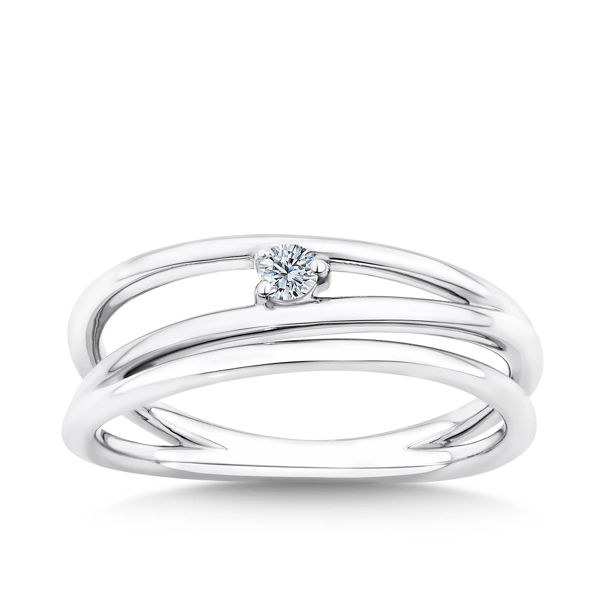 Cubic Zirconia Dress Ring in Sterling Silver