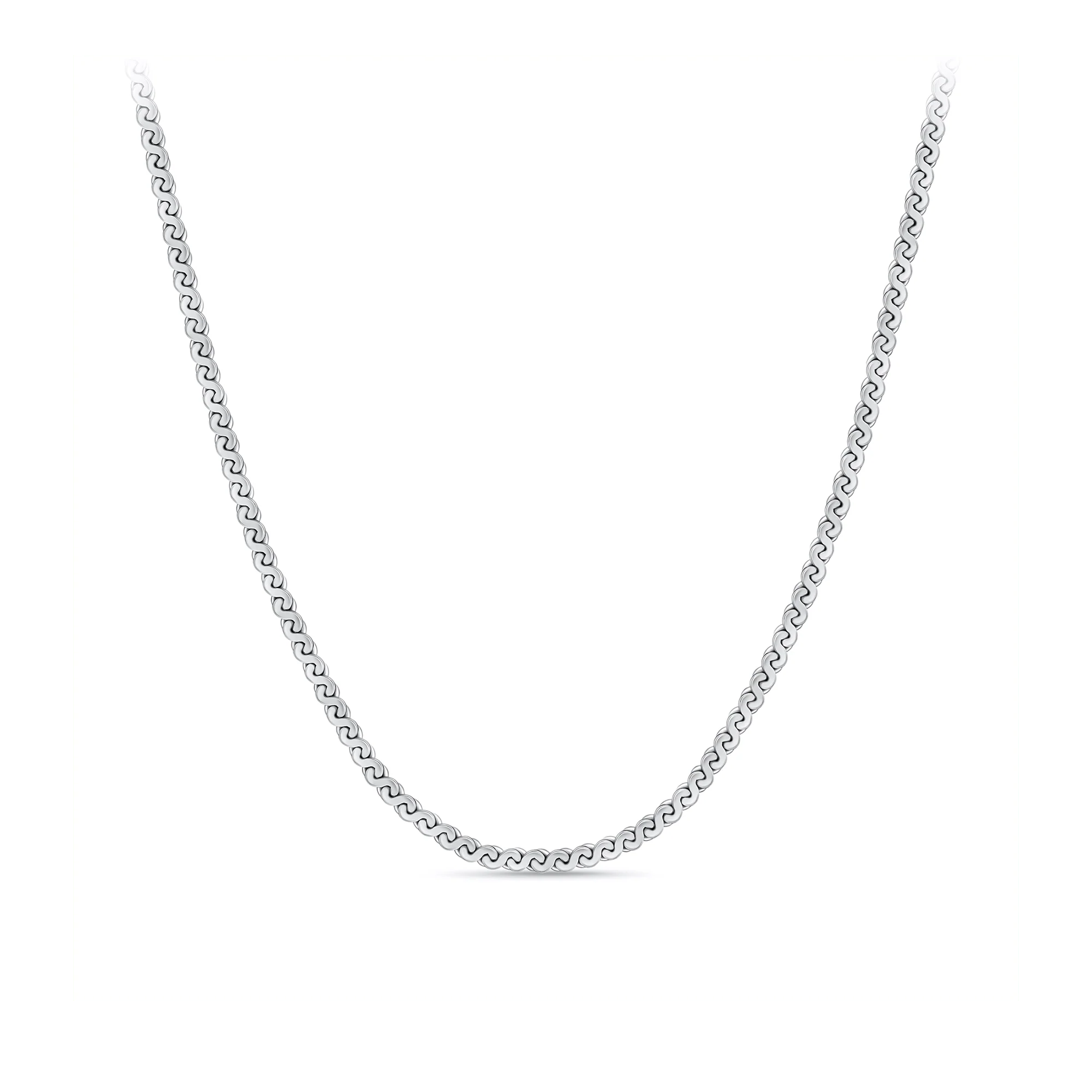 45cm Serpentine Chain in Sterling Silver